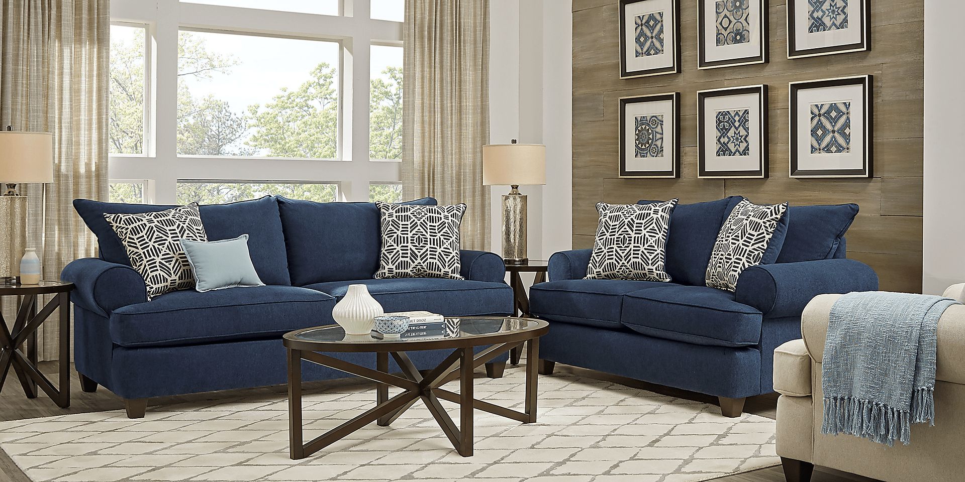 Emsworth Navy 8 Pc Living Room - Image 1