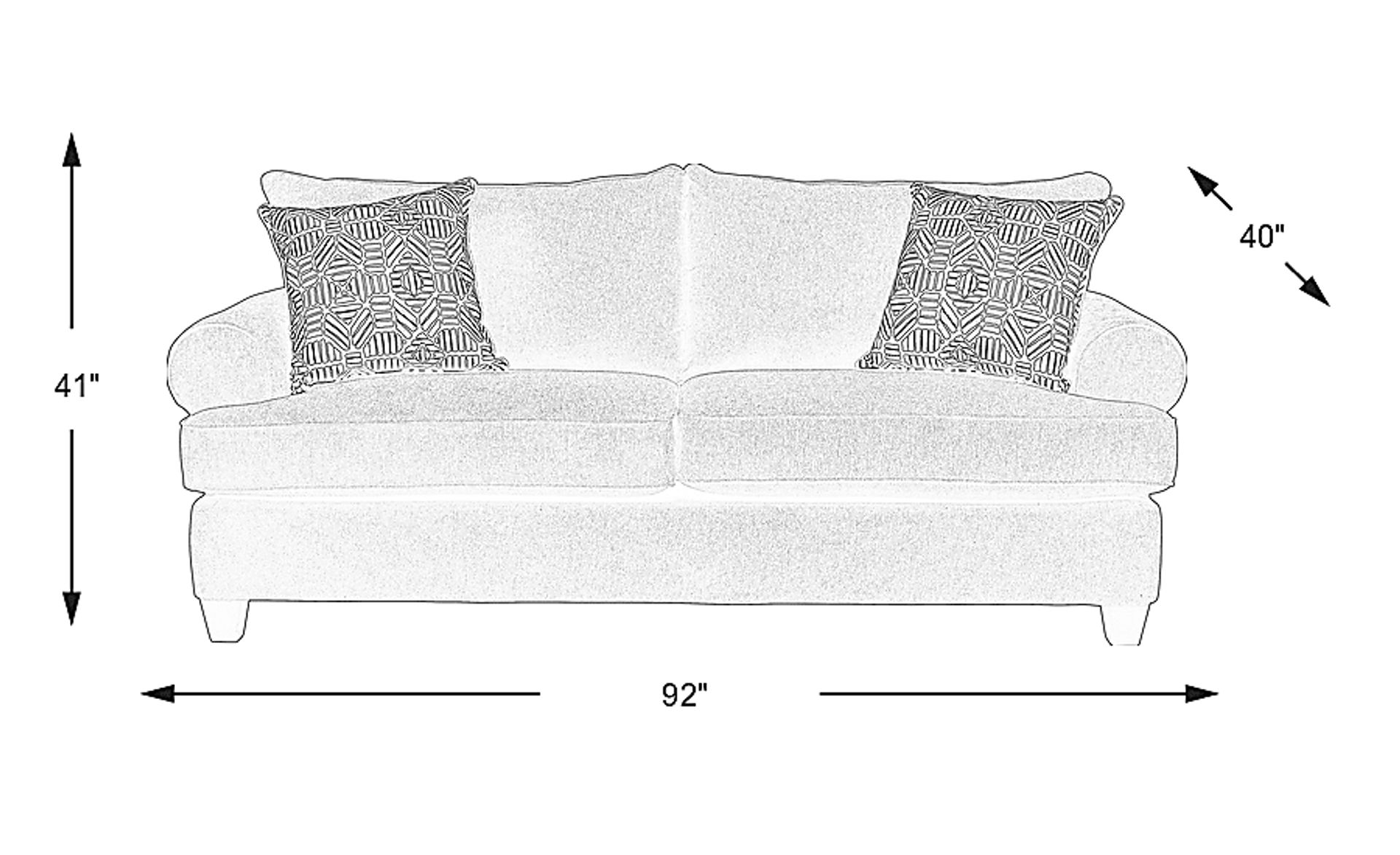 Dimension Image. Please refer to the Dimension Tab on this page for dimension details.