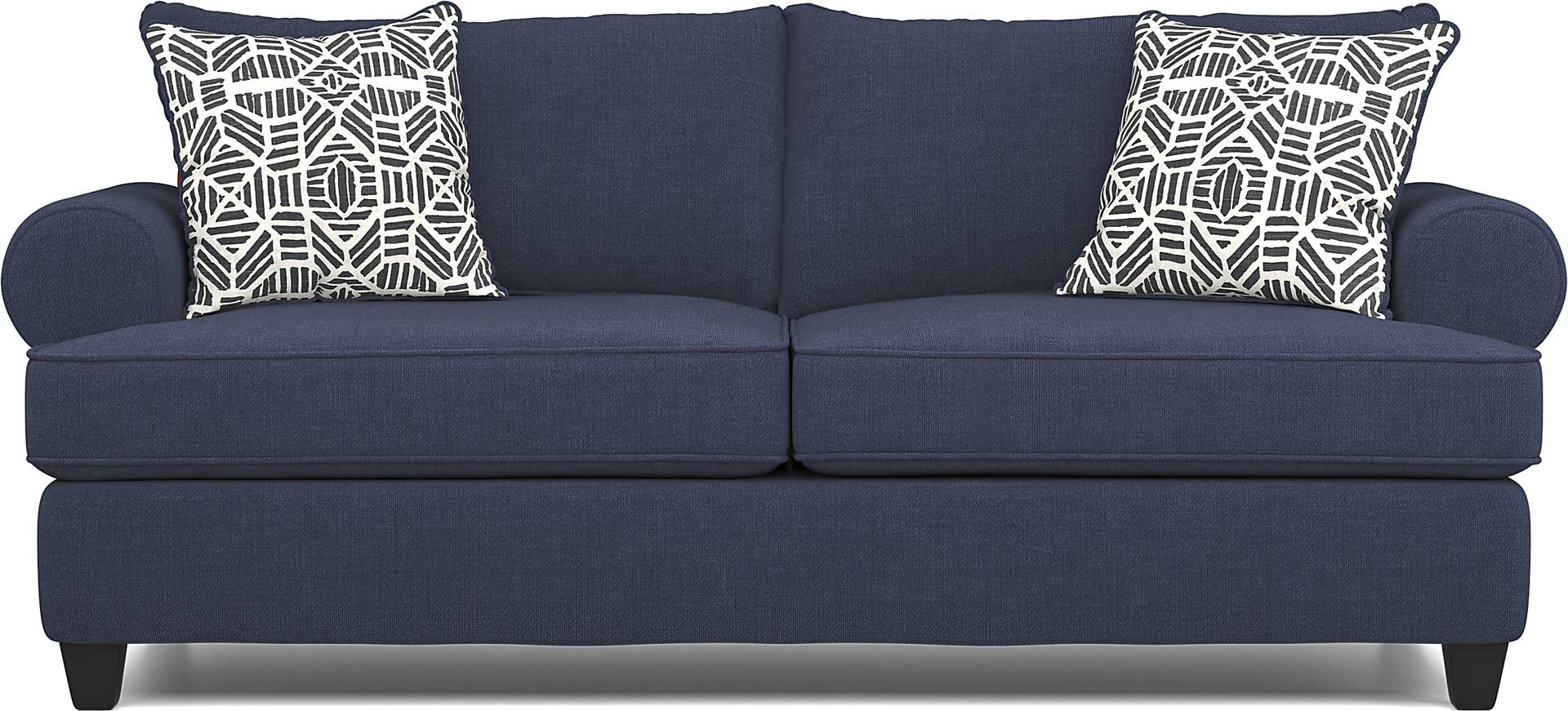 Emsworth 5 Pc Navy Blue Textured Living Room Set With Sofa, Chair, 3 Pc Table Set | Rooms to Go