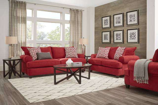 Emsworth Scarlet Loveseat - Thumbnail - Image 2