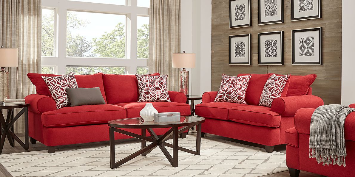 Rooms To Go - Red sofa? Yes please!