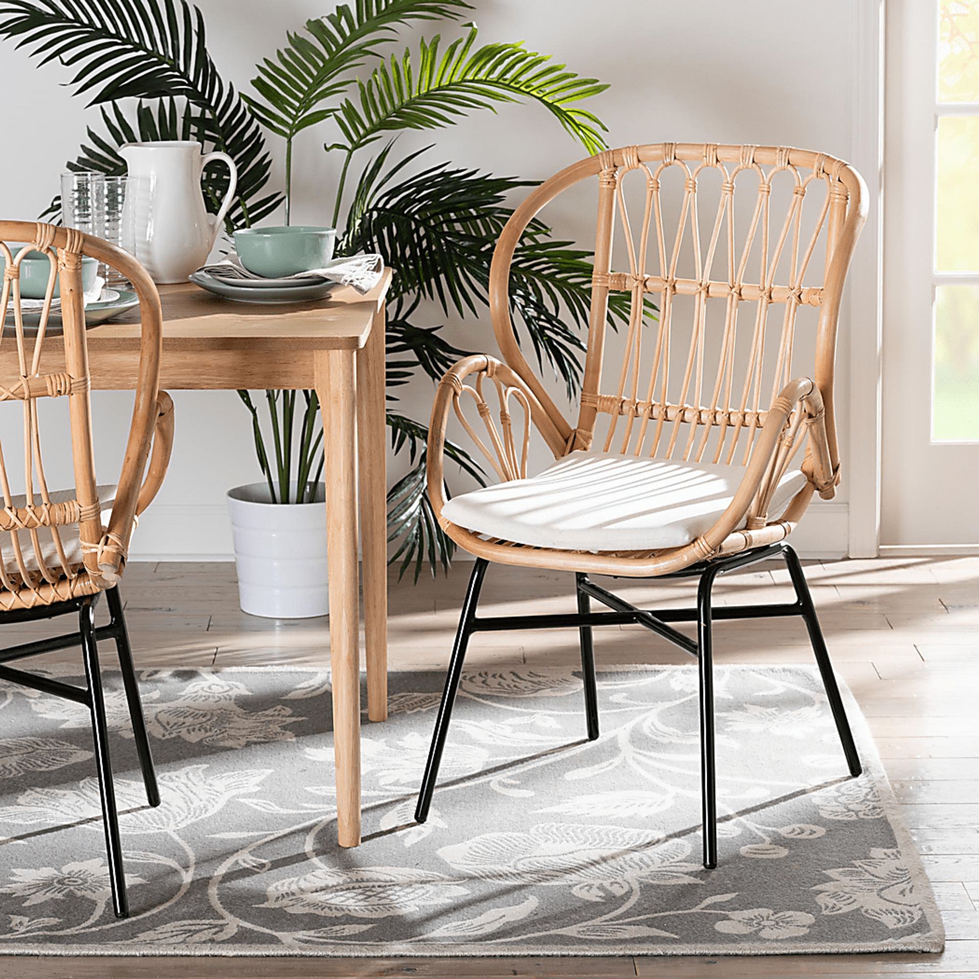 Enadia Brown Arm Chair - Image 2