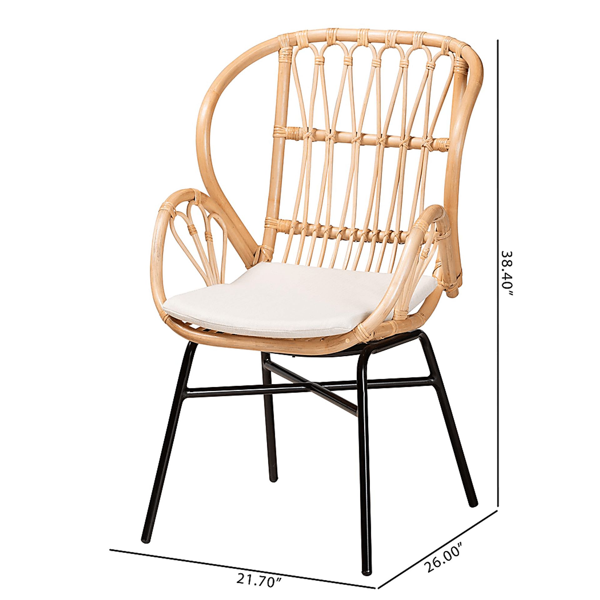 Enadia Brown Arm Chair - Image 10
