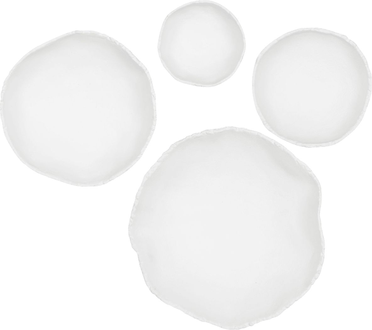 Encas White Wall Decor, Set of 3