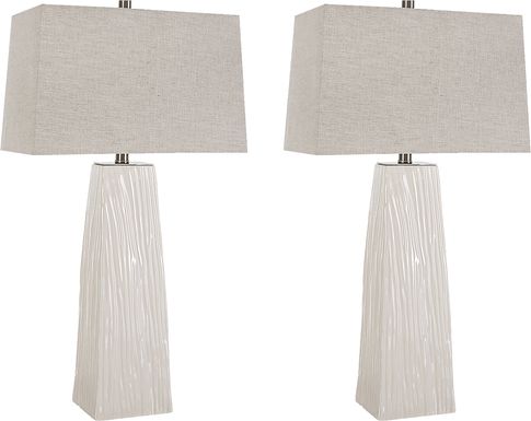 Enclave Court White Lamp, Set of 2
