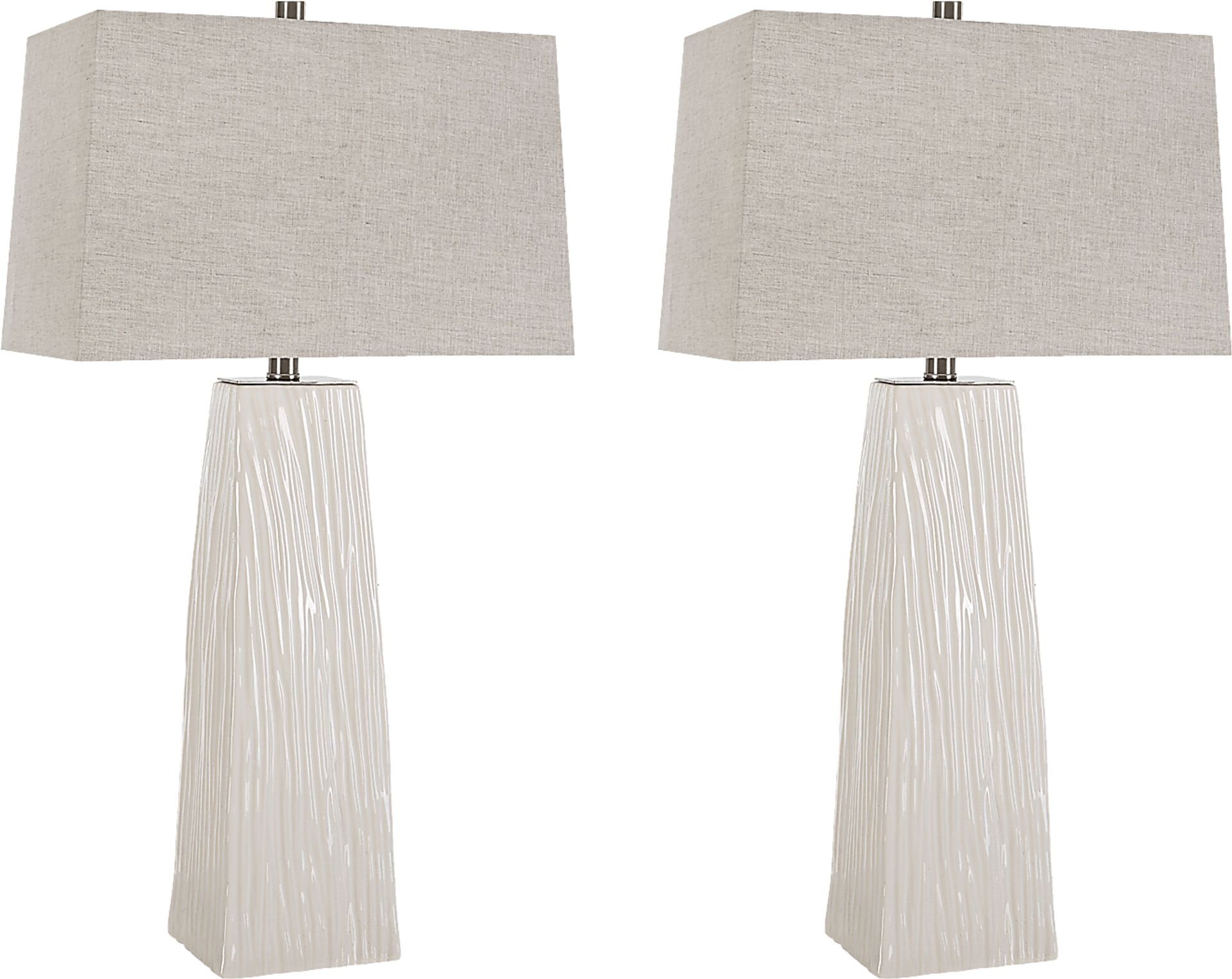 Enclave Court White Lamp, Set of 2 - Image 1