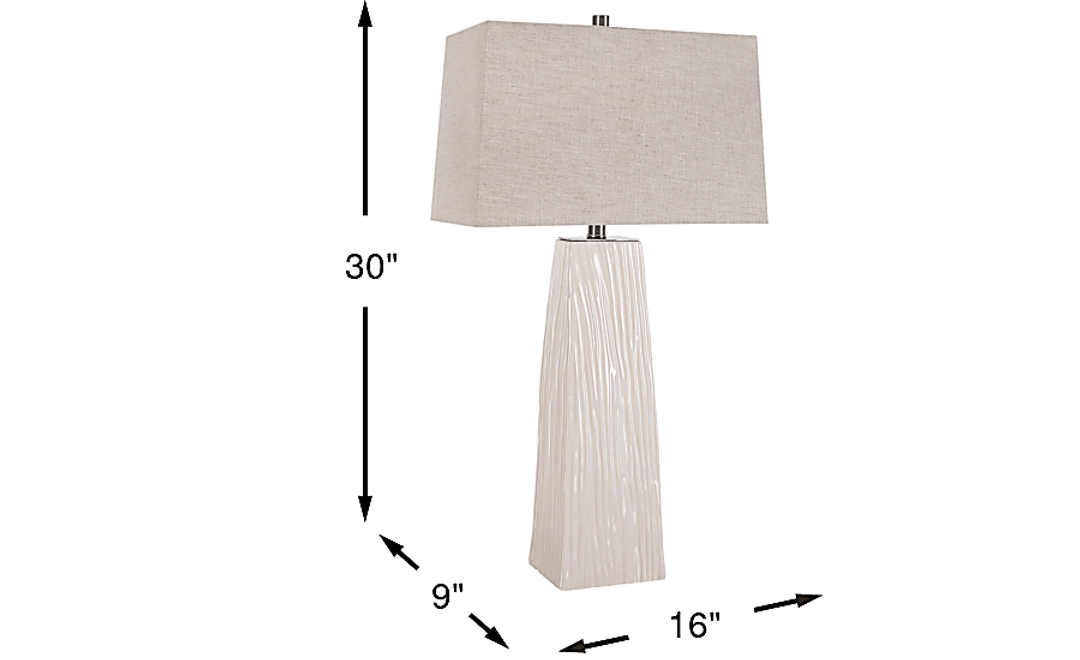Enclave Court White Table Lamp