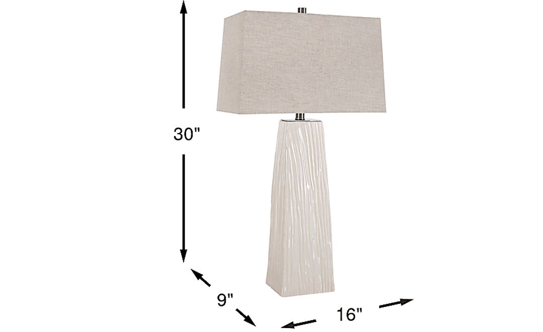 Enclave Court White Table Lamp