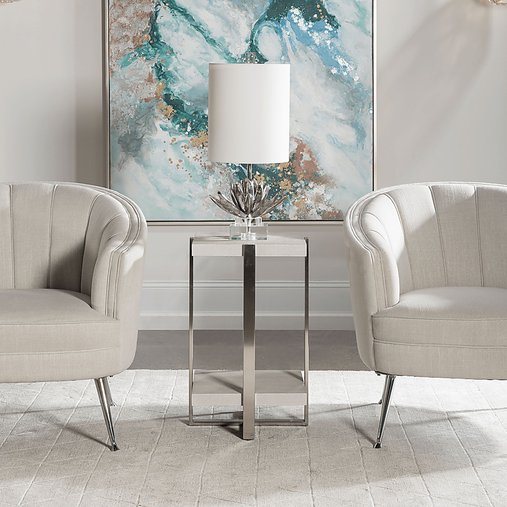 Enconte White Accent Table - Image 3