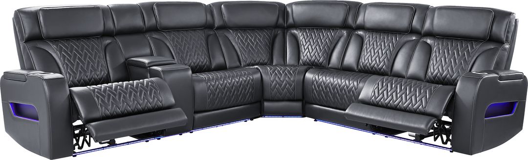 3 pc left console power sectional