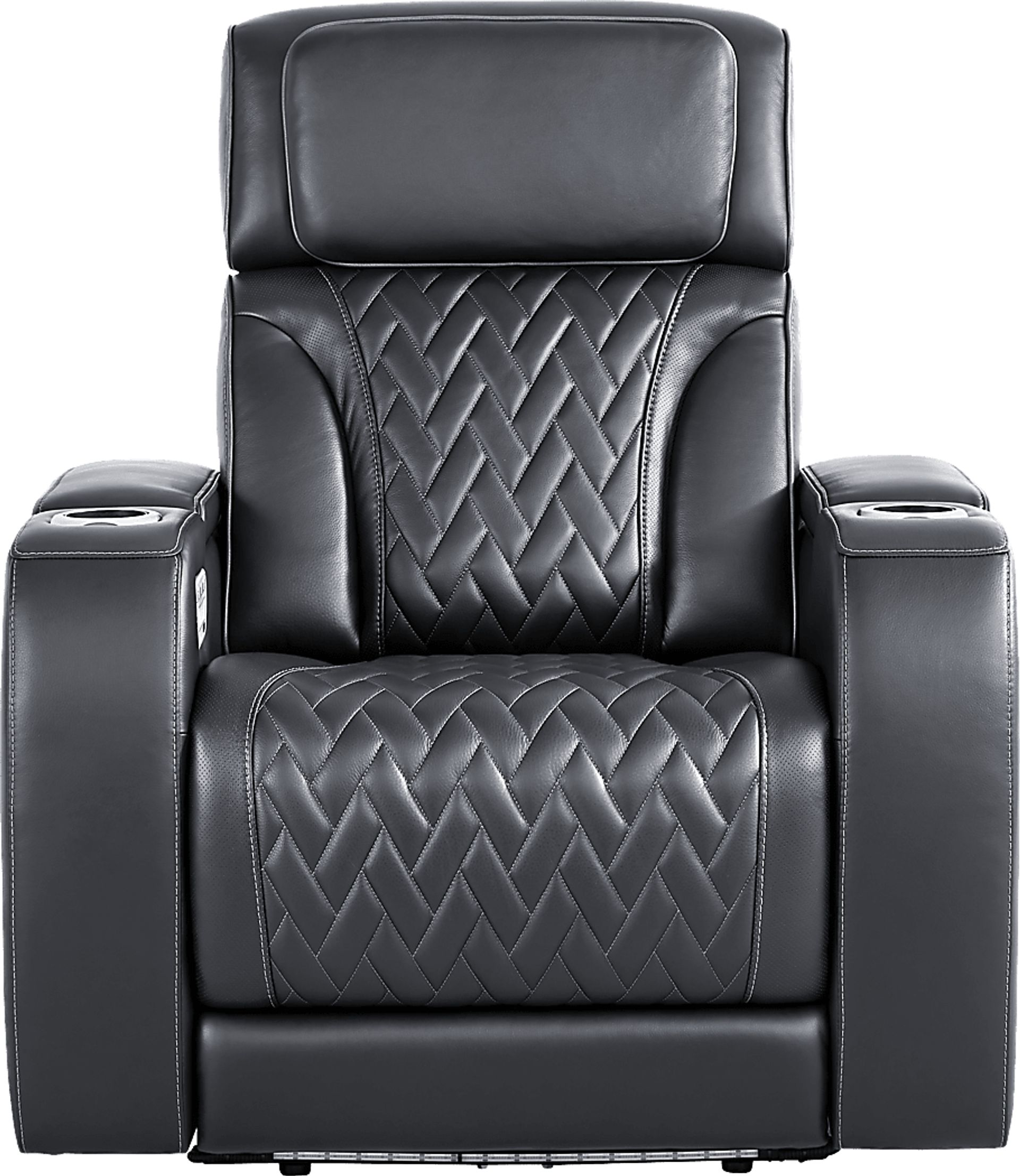 Encore Black Leather Triple Power Recliner - Image 2