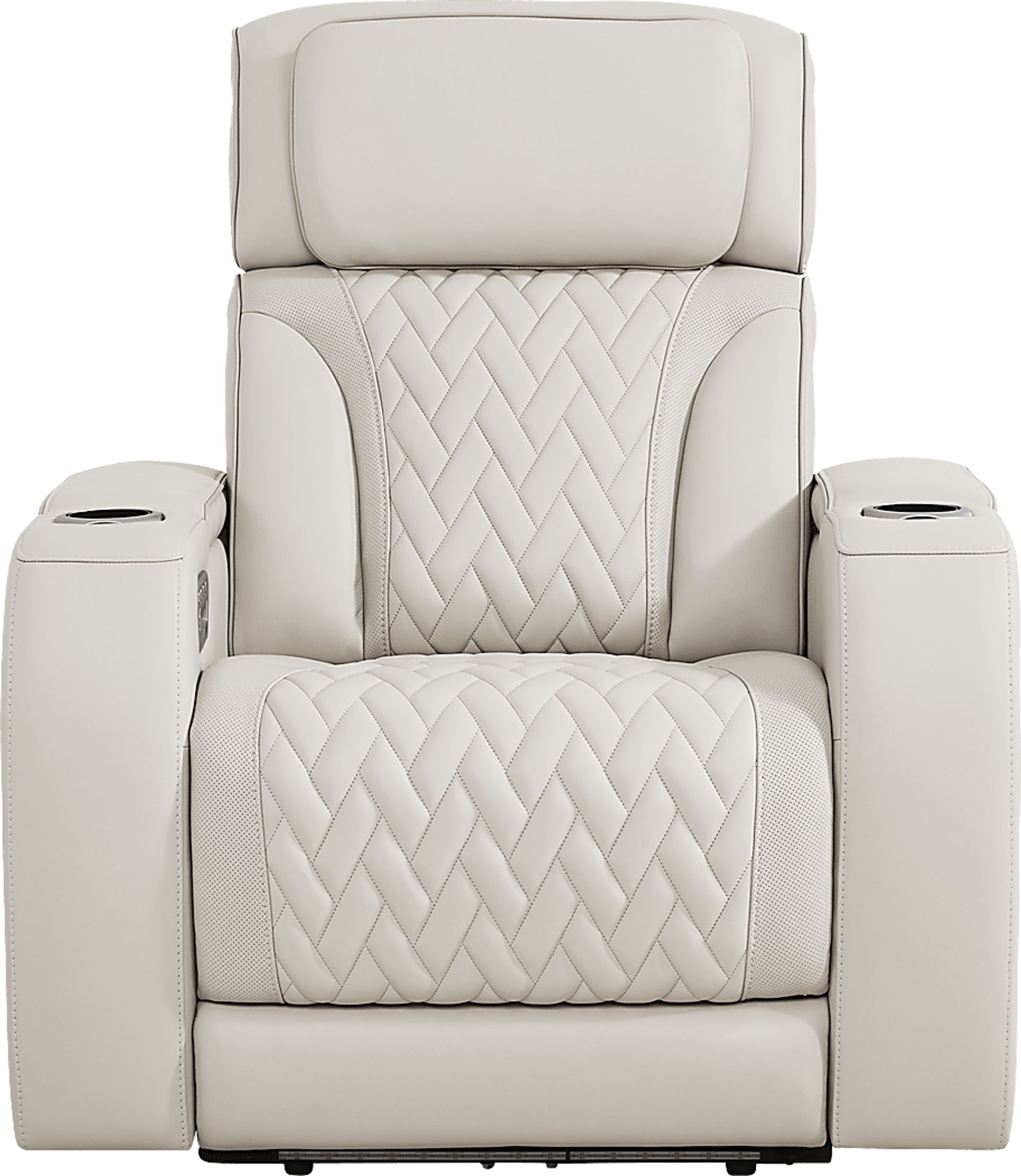 Encore Gray Leather Triple Power Recliner - Image 2