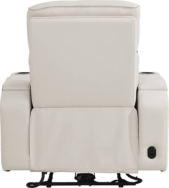 Encore Gray Leather Triple Power Recliner - Thumbnail - Image 4