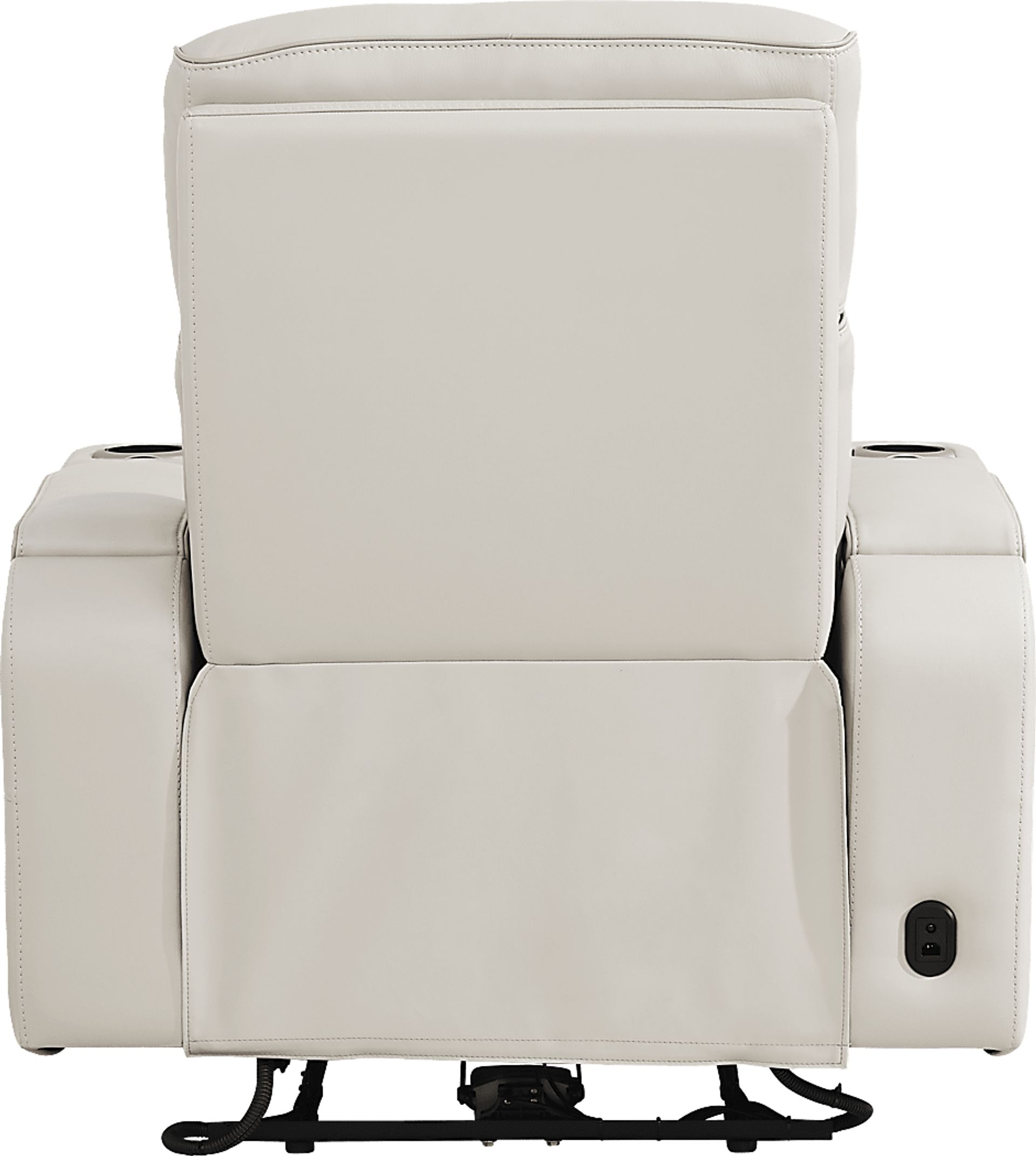 Encore Gray Leather Triple Power Recliner - Image 4