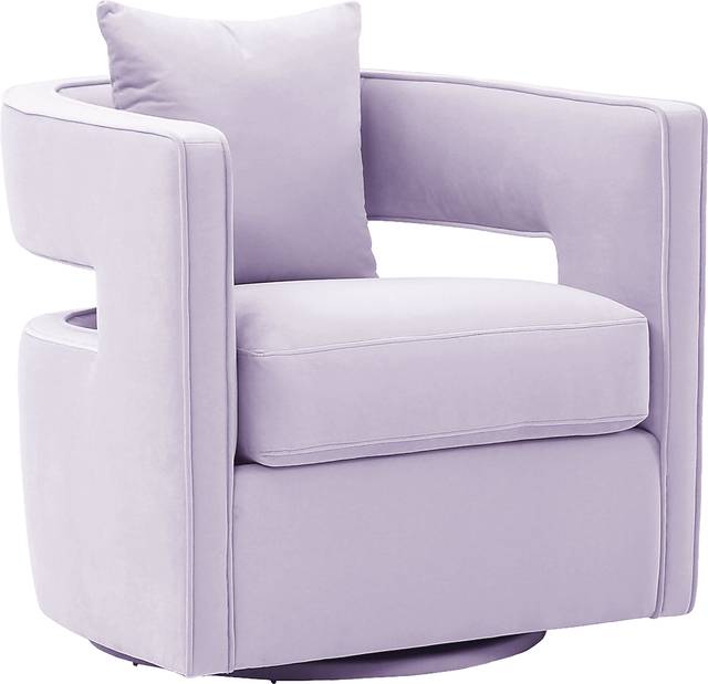 Endalyn Lavender Swivel Accent Chair - Thumbnail - Image 1