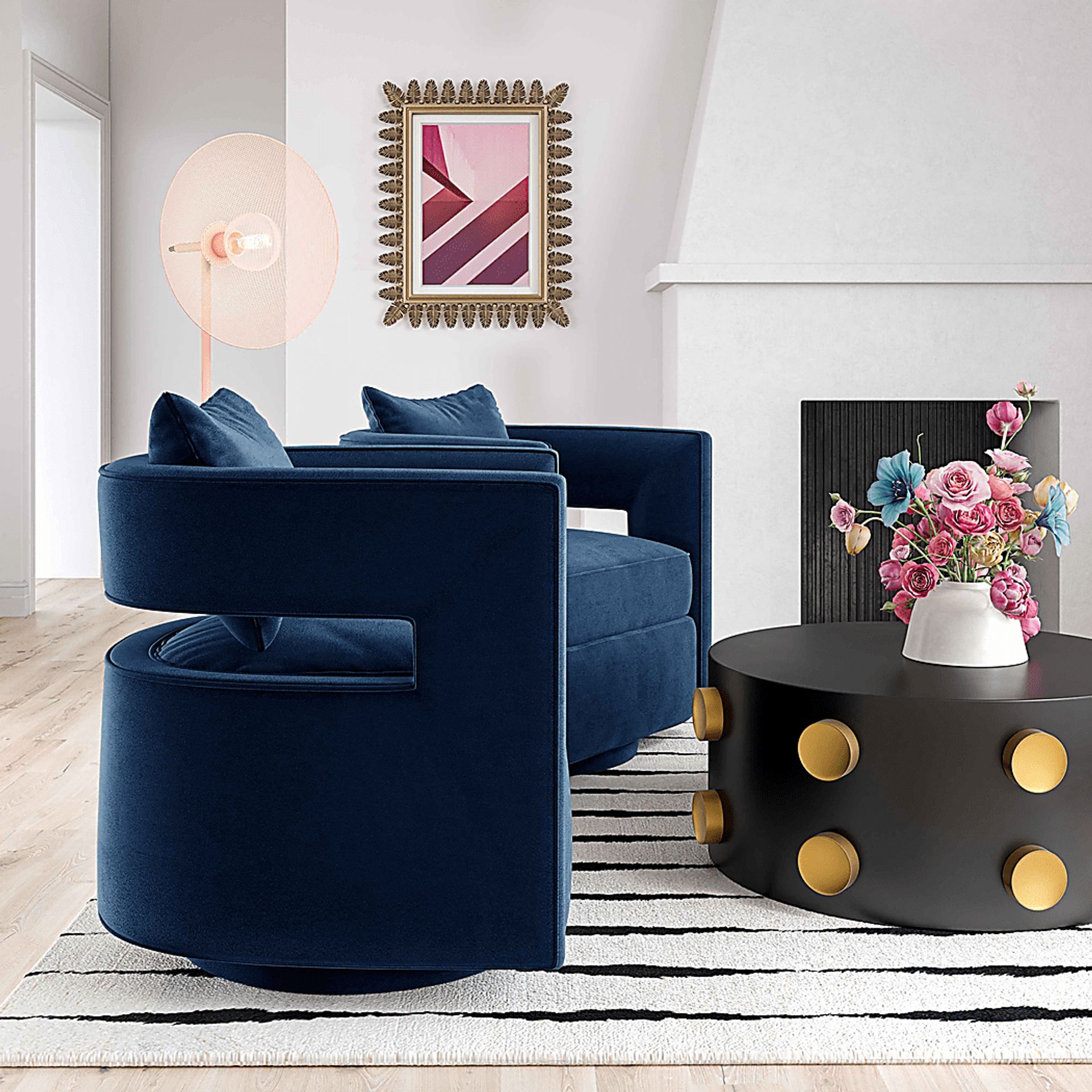 Endalyn Navy Accent Chair - Image 2