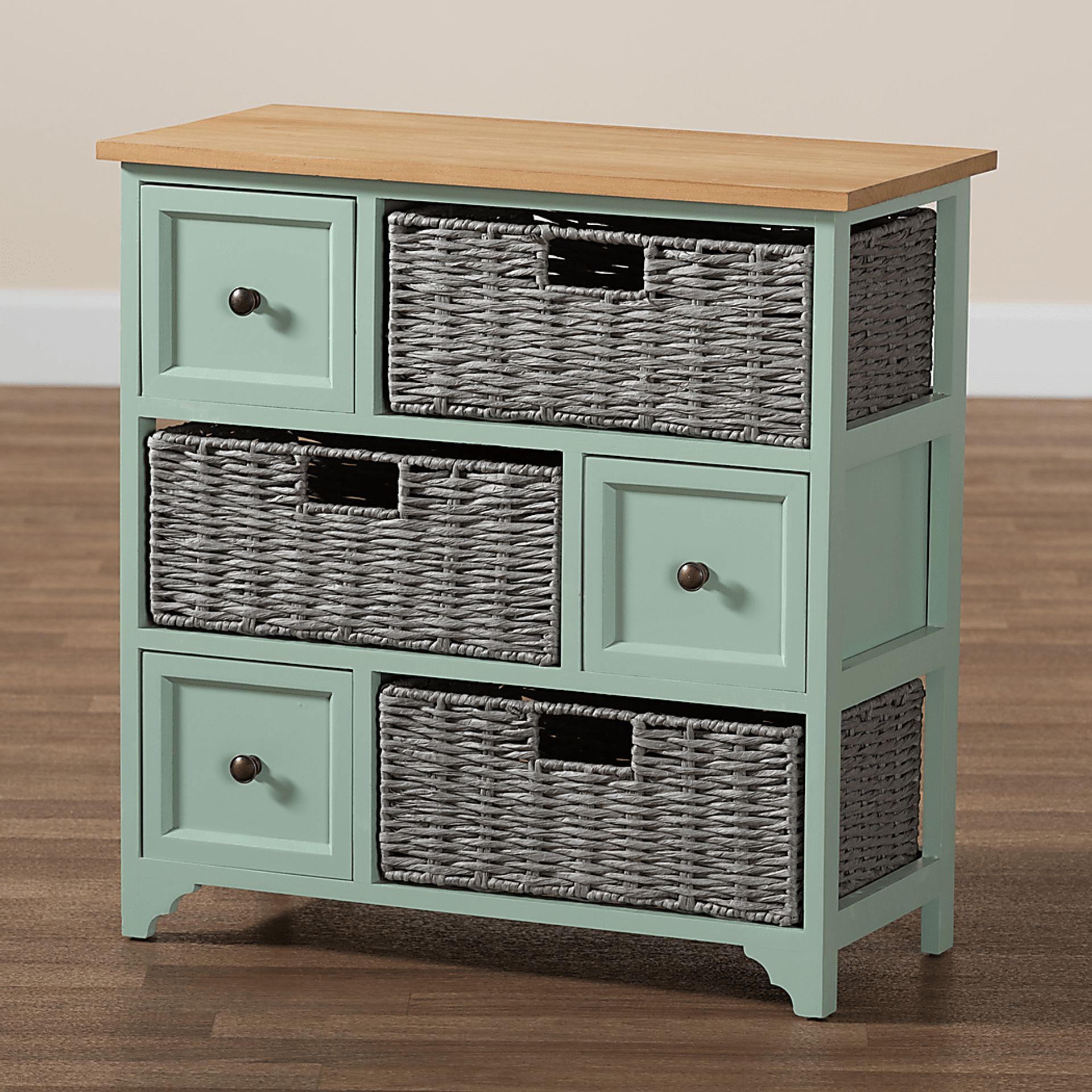Enderby Mint Green Storage Cabinet - Image 2