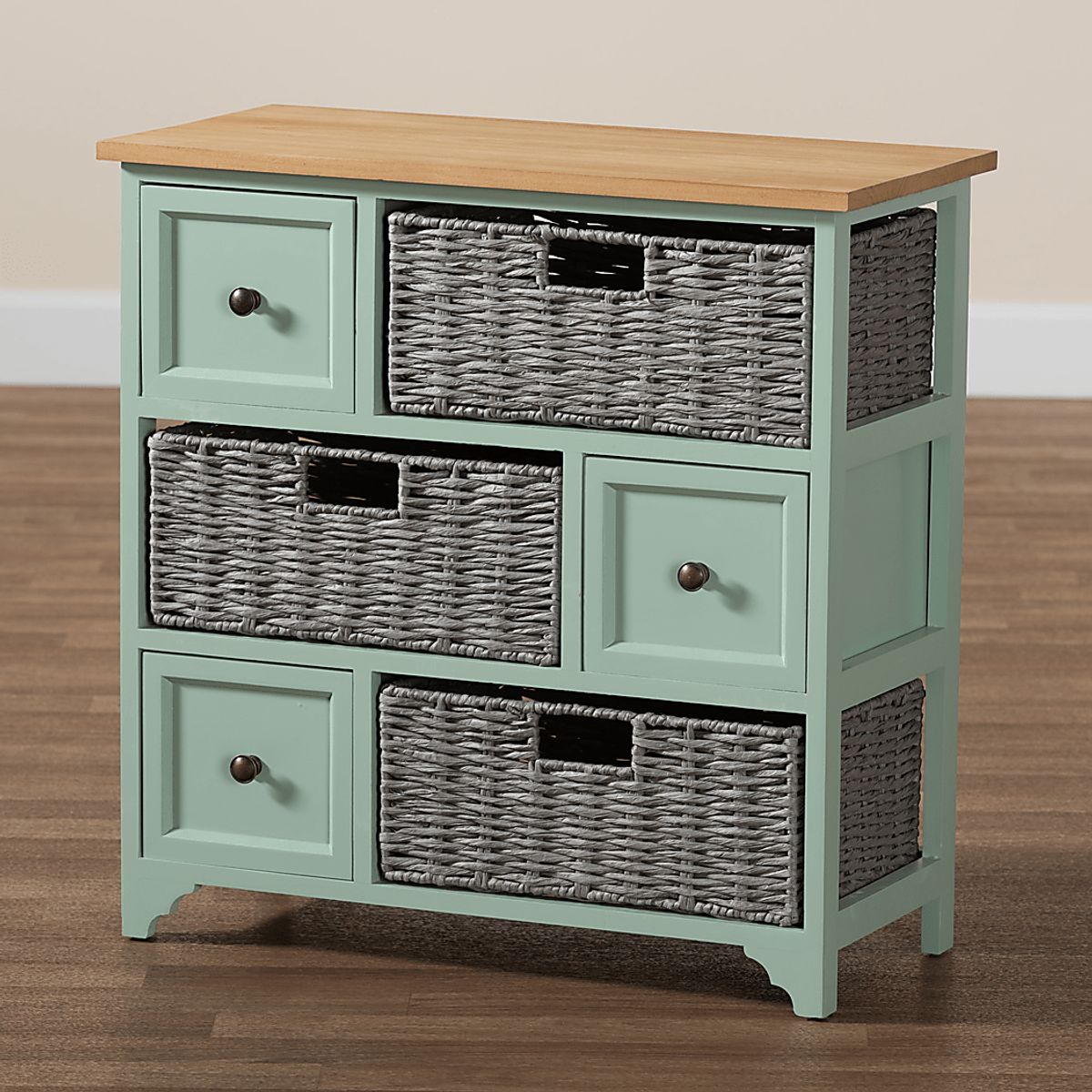 Enderby Mint Green Storage Cabinet | Rooms to Go