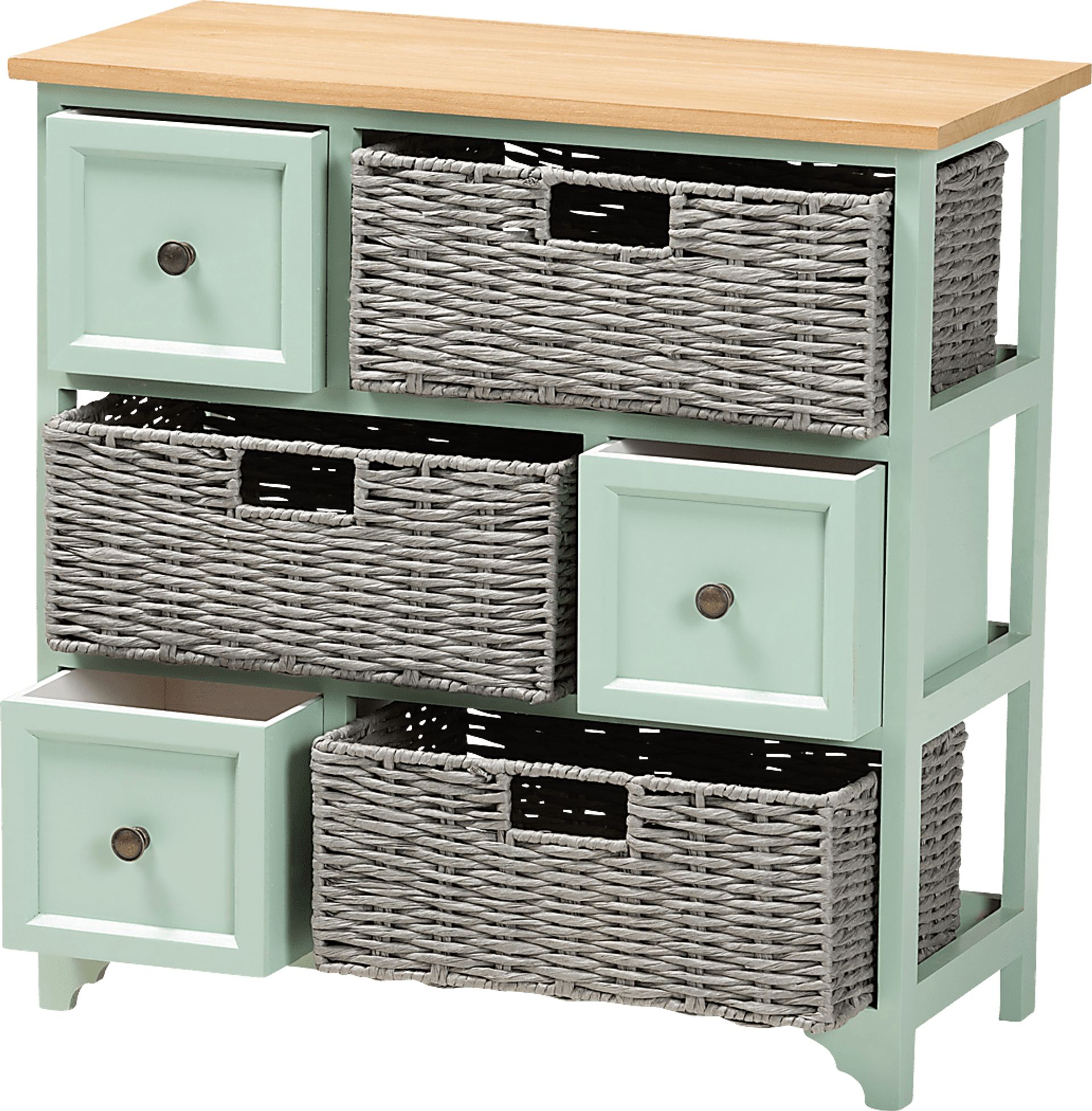 Enderby Mint Green Storage Cabinet - Image 4