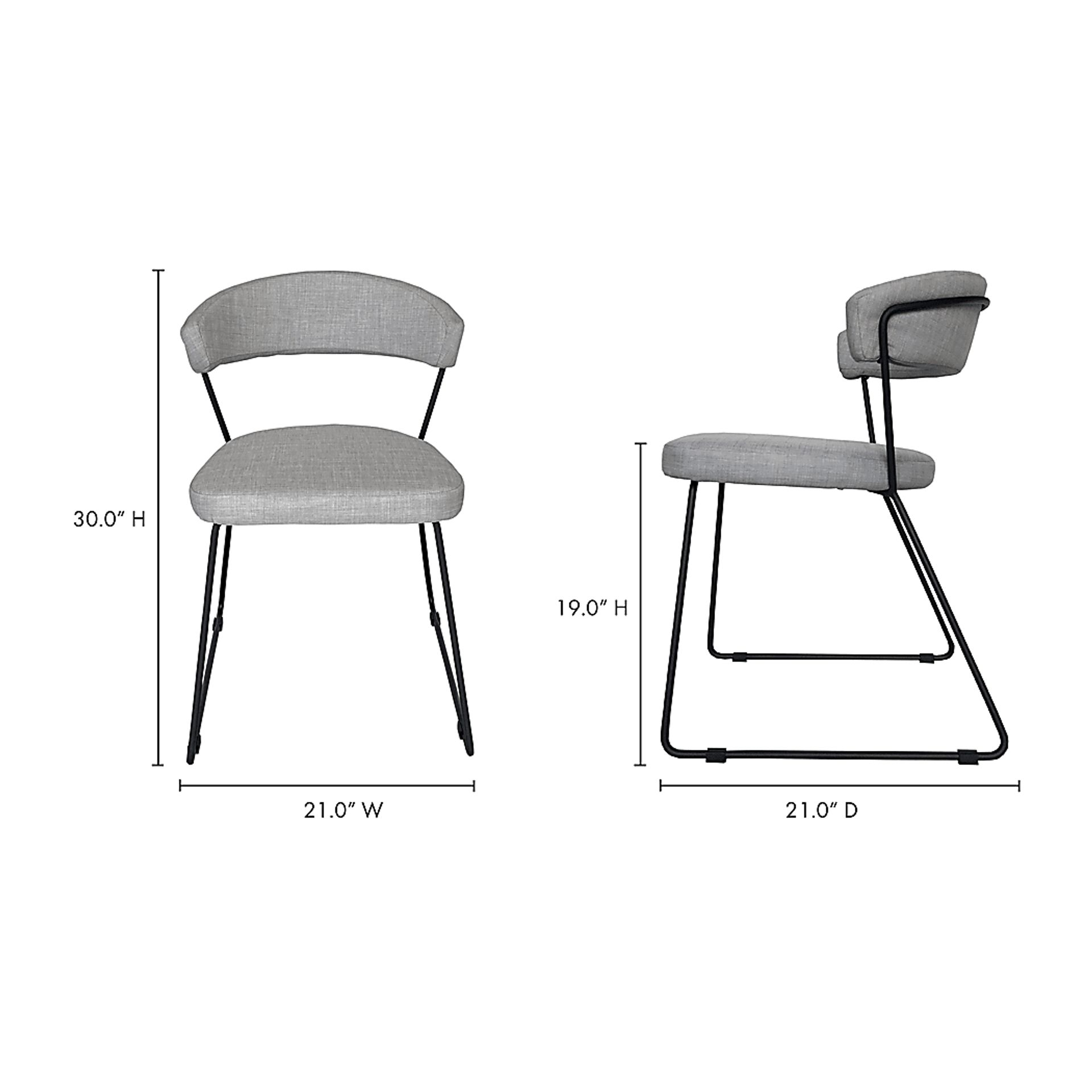 Endire Gray Side Chair, Set of 2 - Image 7