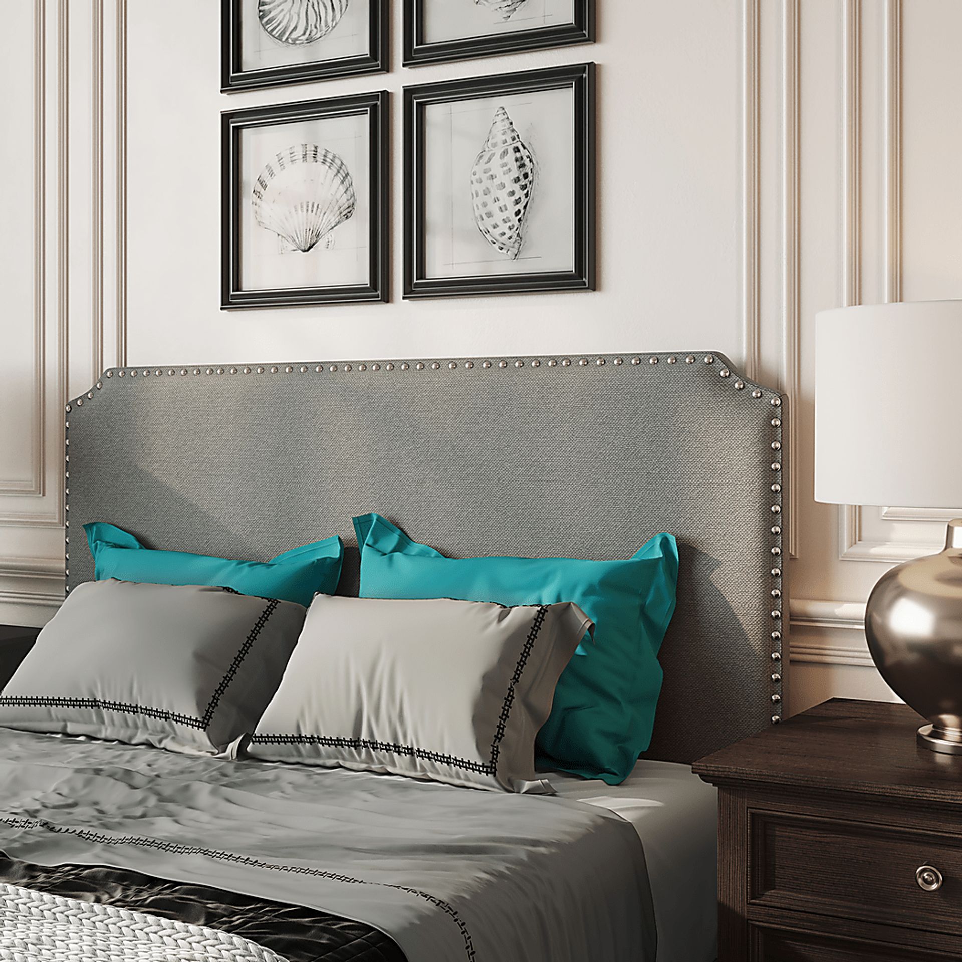 Enellor Light Gray King Headboard - Image 2