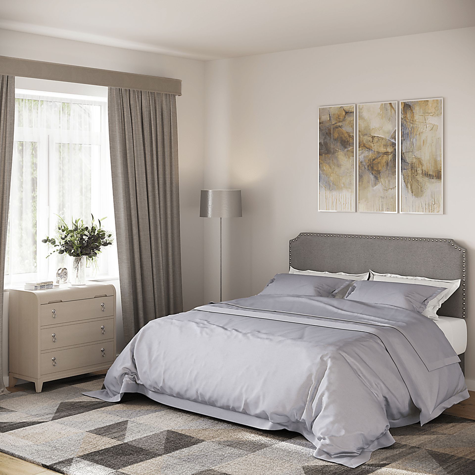 Enellor Light Gray King Headboard - Image 3