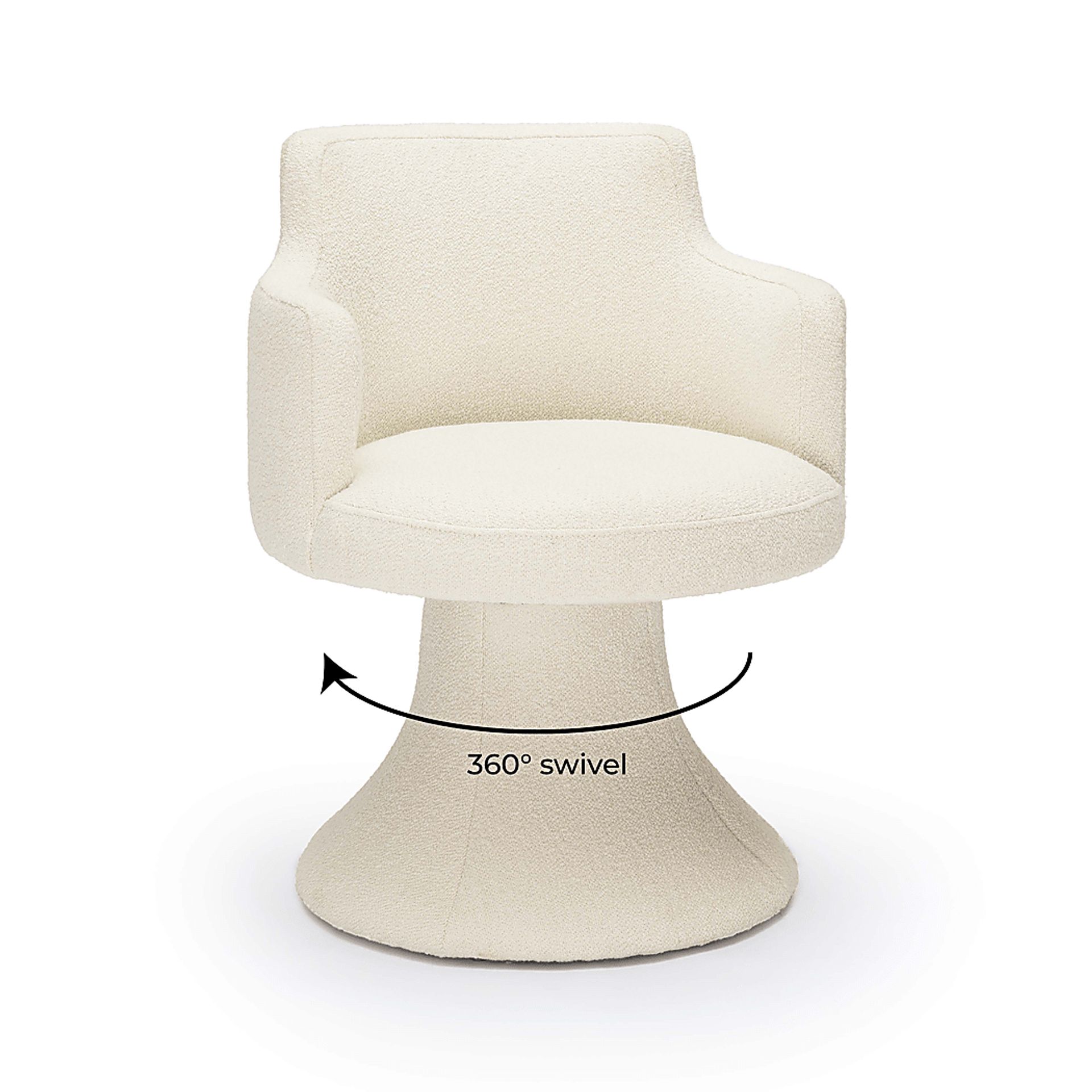 Engberg Cream Swivel Arm Chair - Image 6