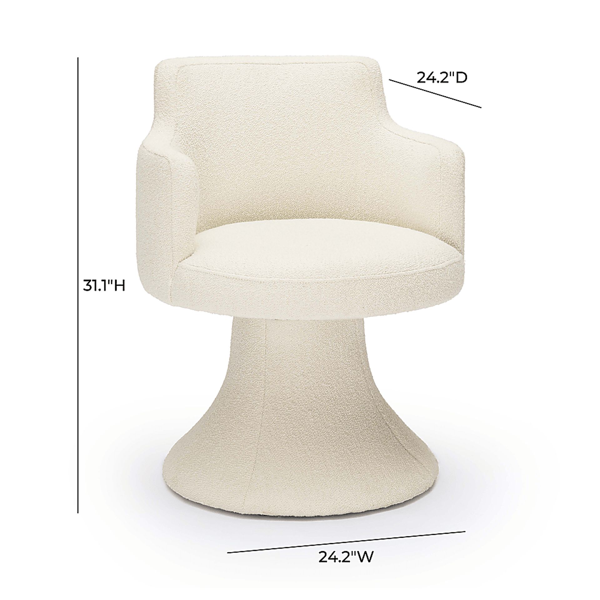 Engberg Cream Swivel Arm Chair - Image 7