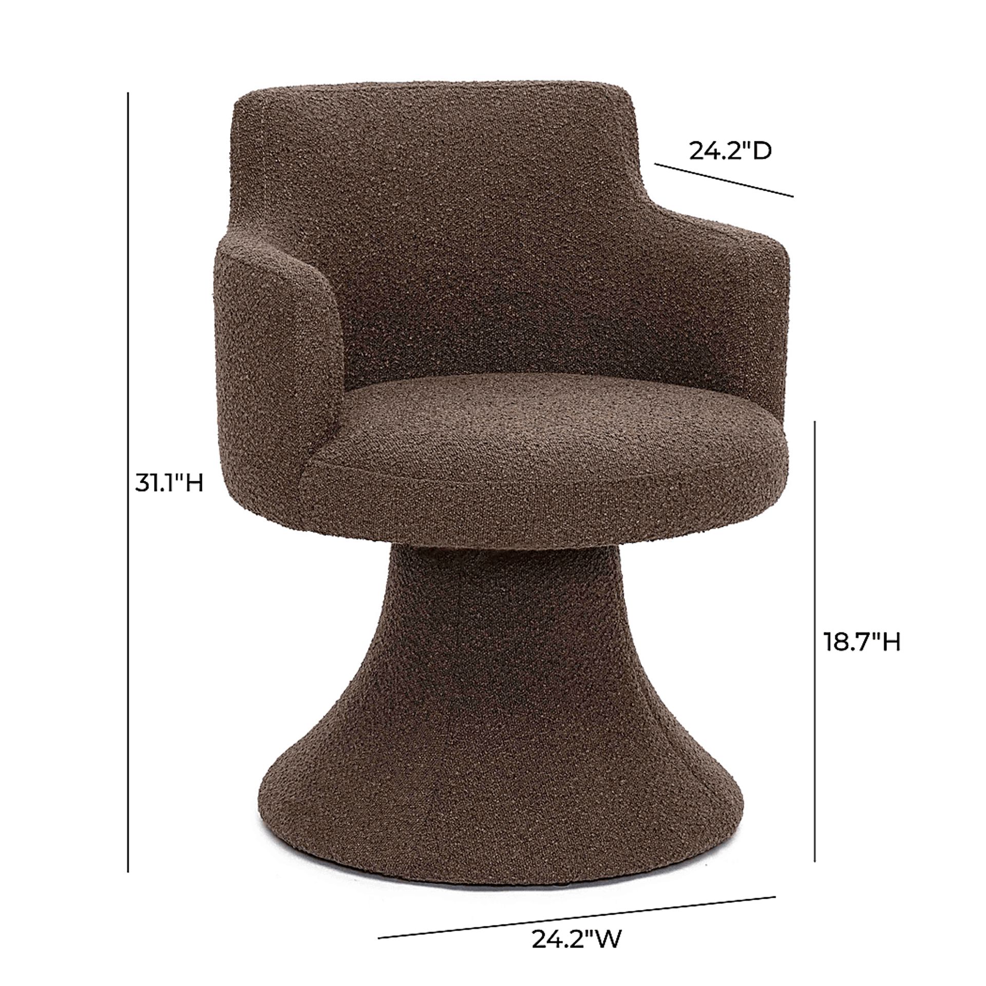 Engberg Dark Brown Swivel Arm Chair - Image 6