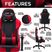 Engleshire Red/Black PC Gaming Chair