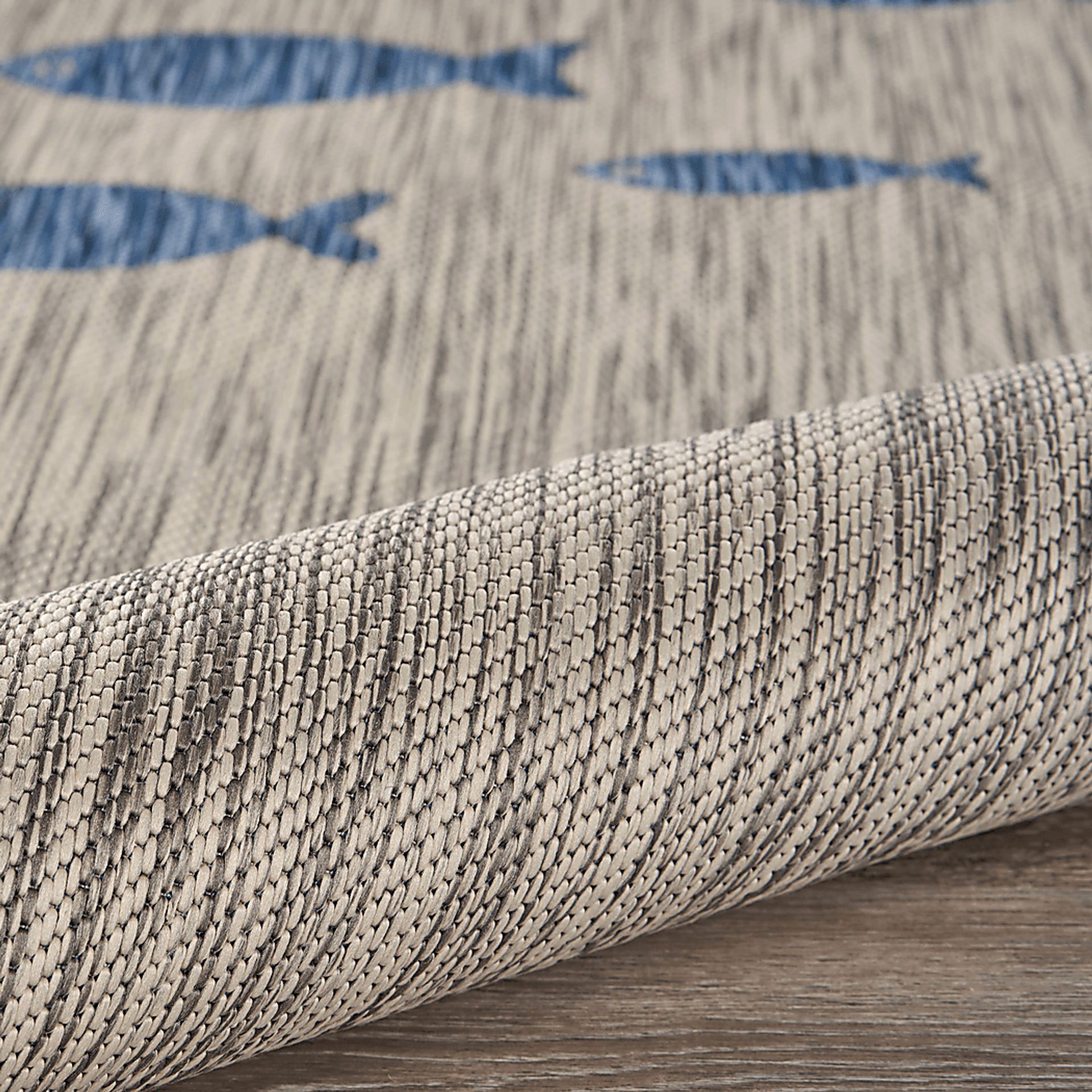 Engleto Gray/Navy 5' x 7' Indoor/Outdoor Rug - Image 5