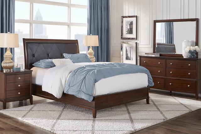 Englewood Brown Cherry 7 Pc King Bedroom - Thumbnail - Image 1