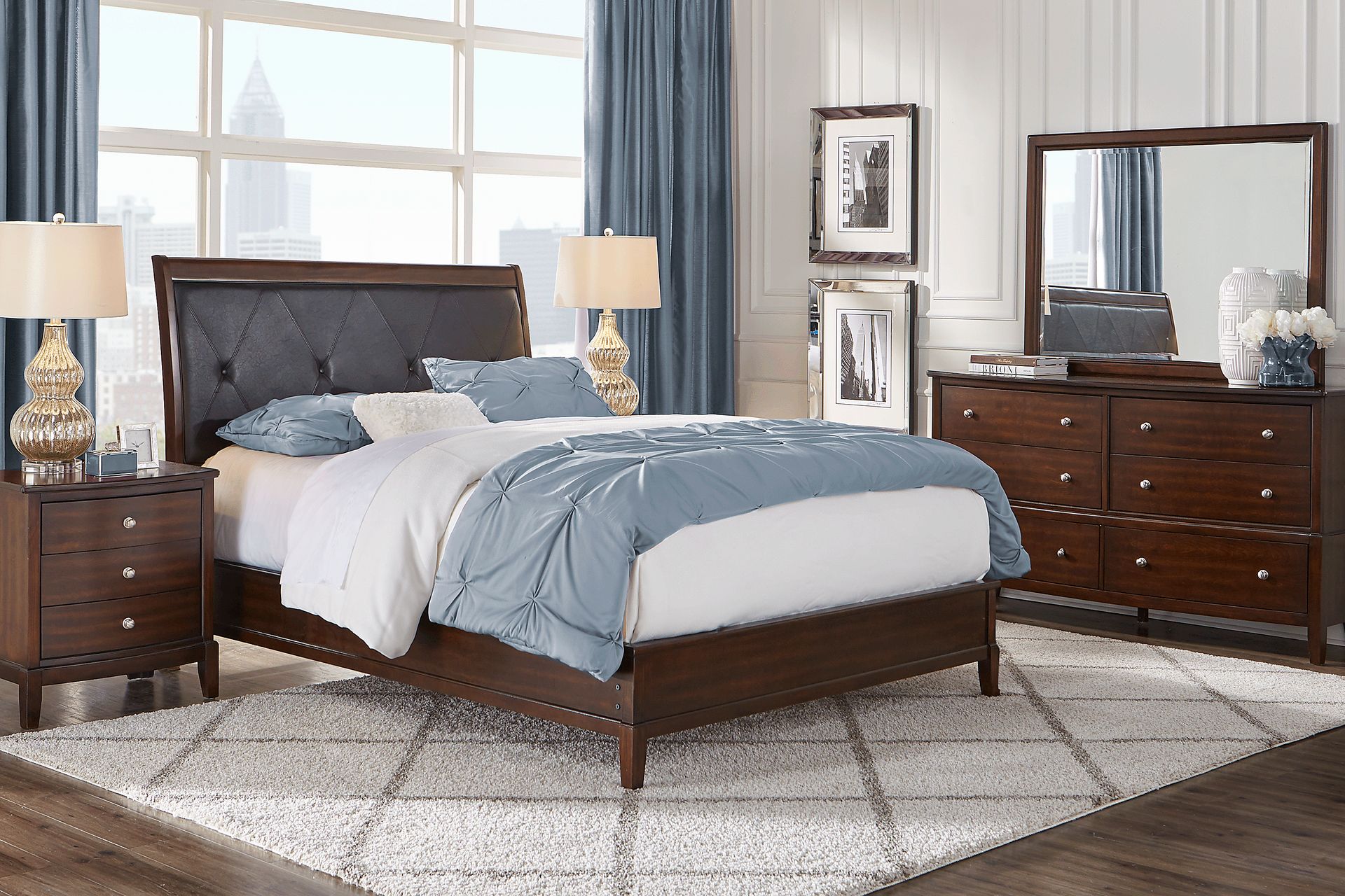 Englewood Brown Cherry 7 Pc King Bedroom - Image 1