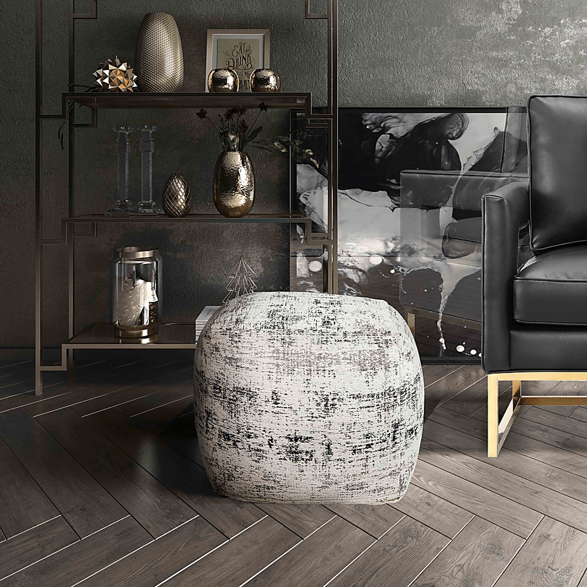 Enie Cream Pouf - Image 4