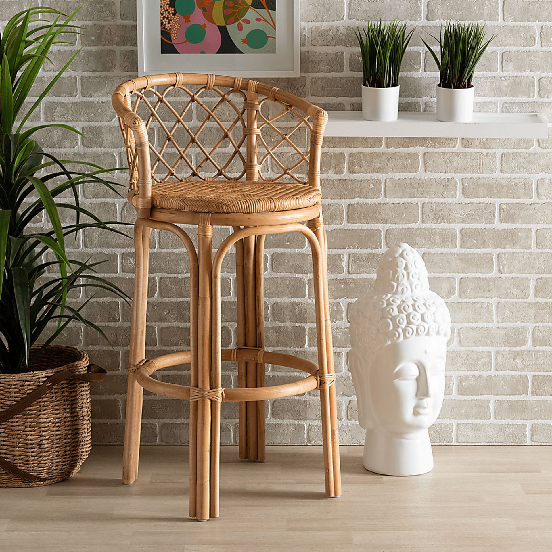 Enilan Natural Barstool - Image 8