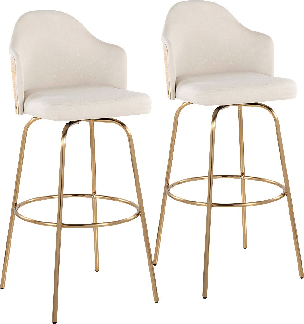 Enilla I Cream Barstool, Set of 2 Rooms To Go
