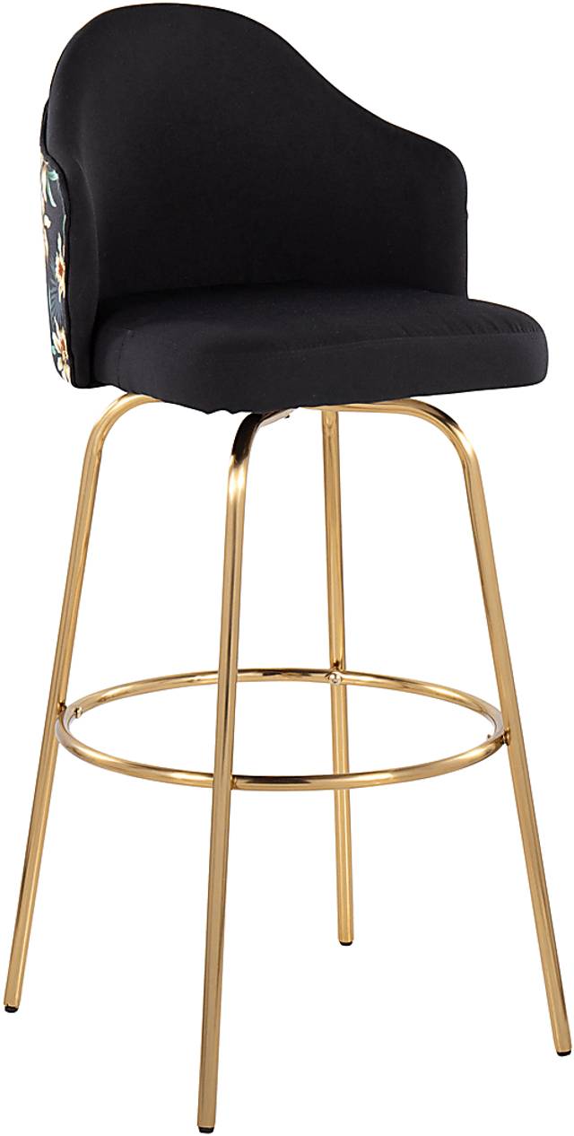 Enilla II Black Barstool, Set of 2 - Thumbnail - Image 2