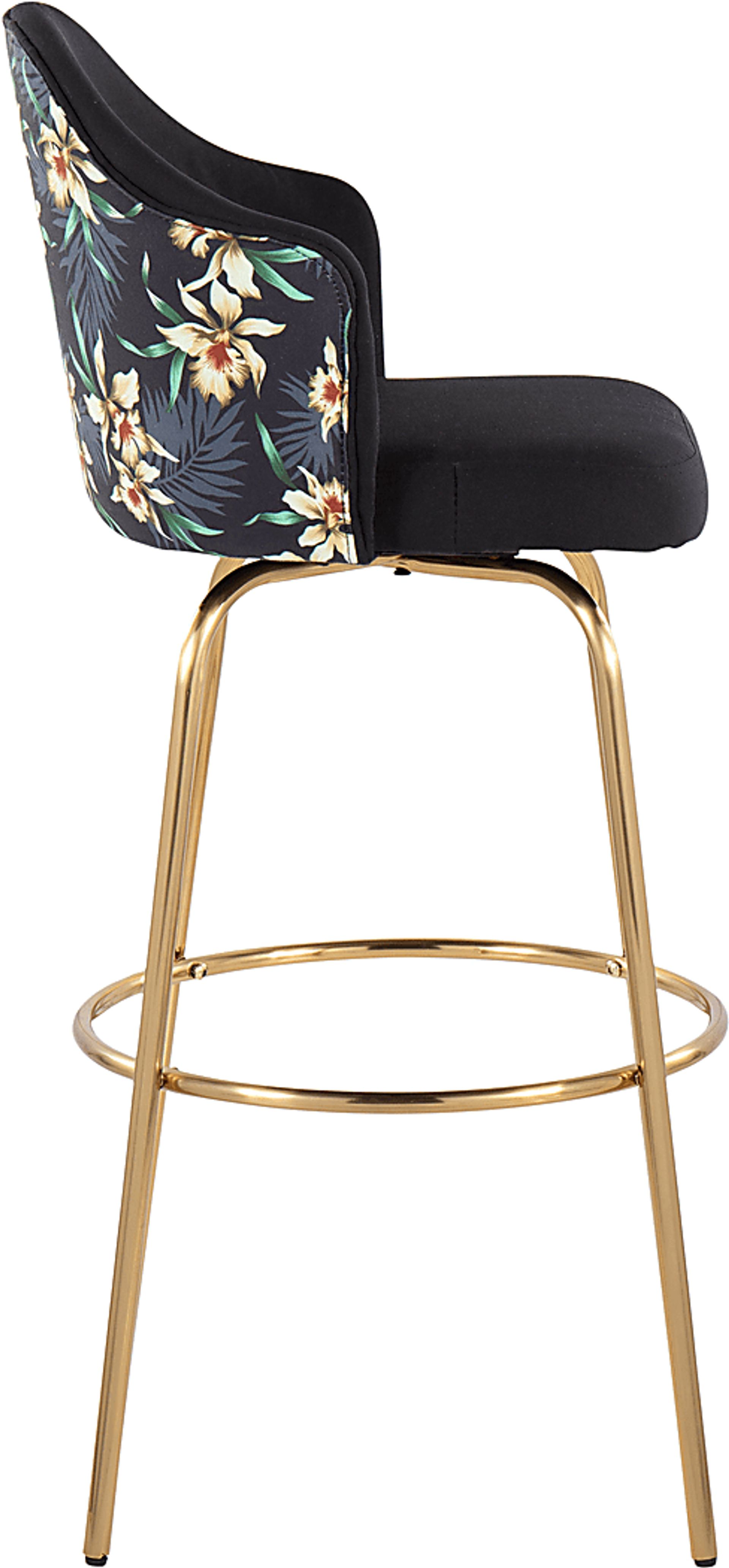 Enilla II Black Barstool, Set of 2 - Image 3