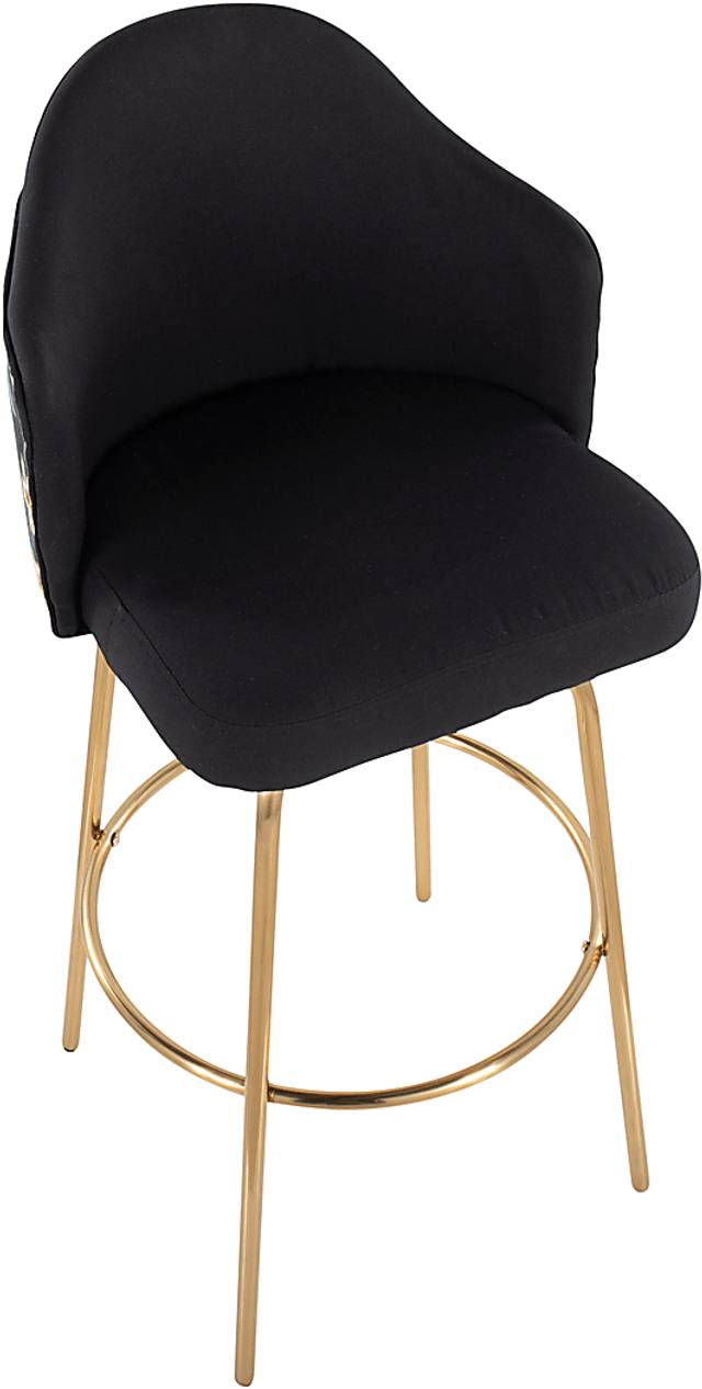 Enilla II Black Barstool, Set of 2 - Thumbnail - Image 4