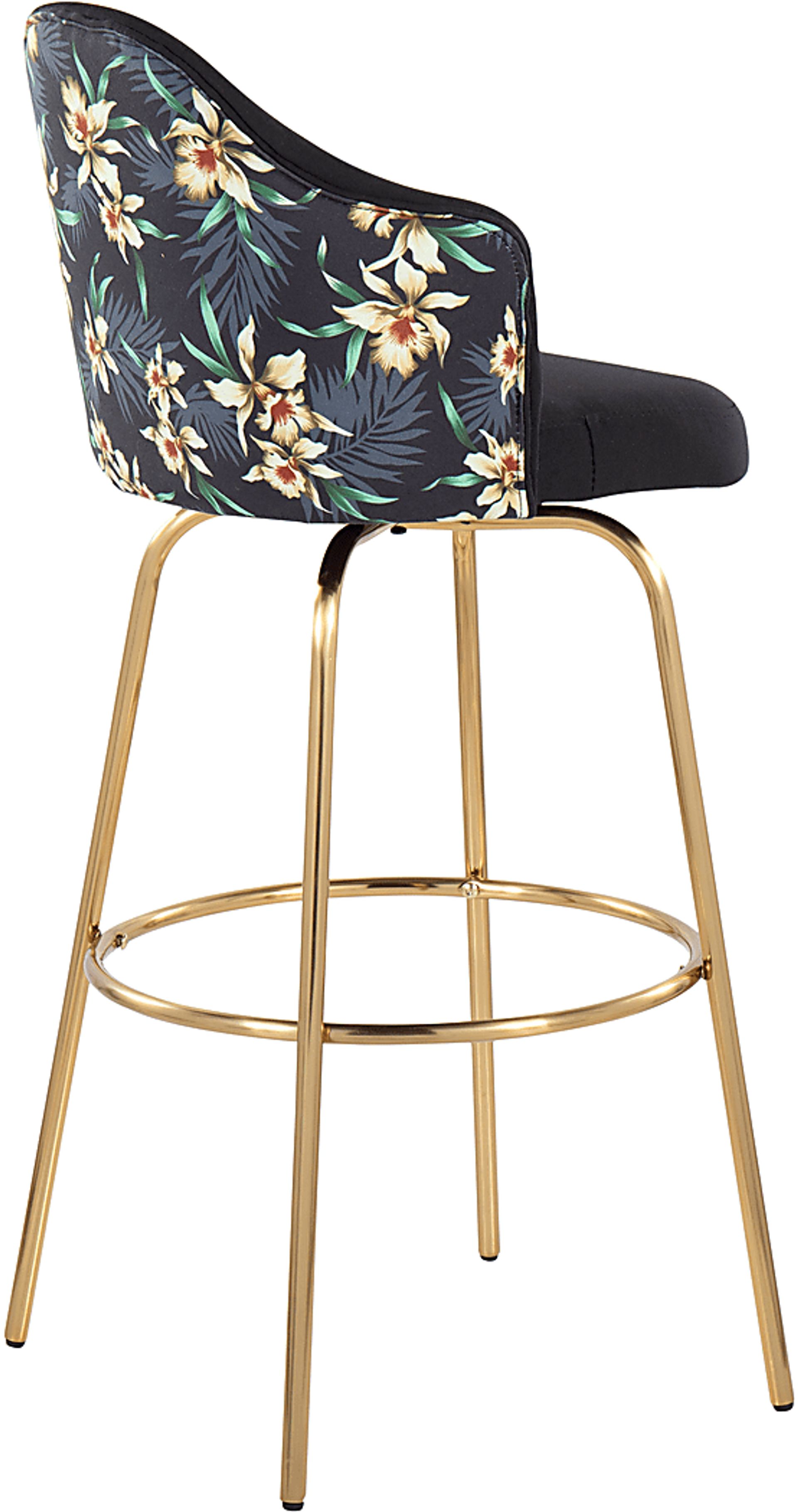 Enilla II Black Barstool, Set of 2 - Image 6