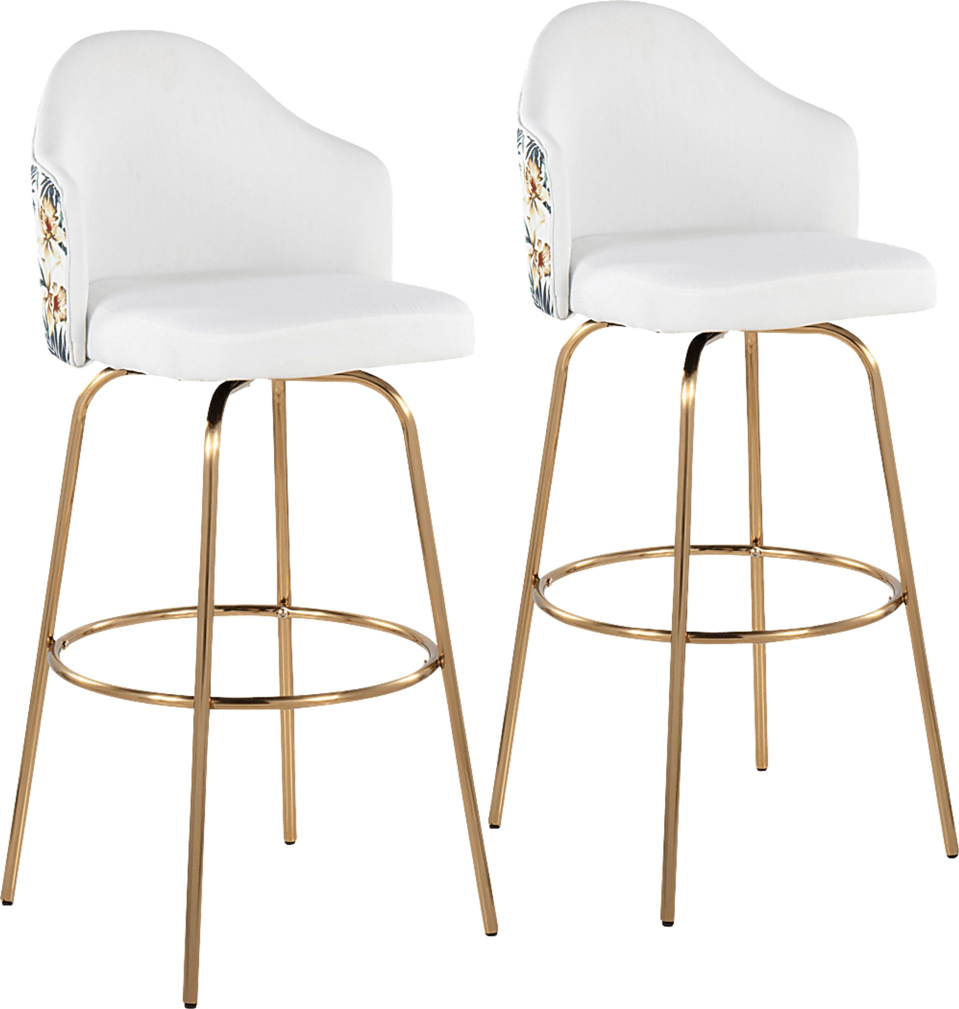 Enilla II White II Barstool, Set of 2 - Image 1