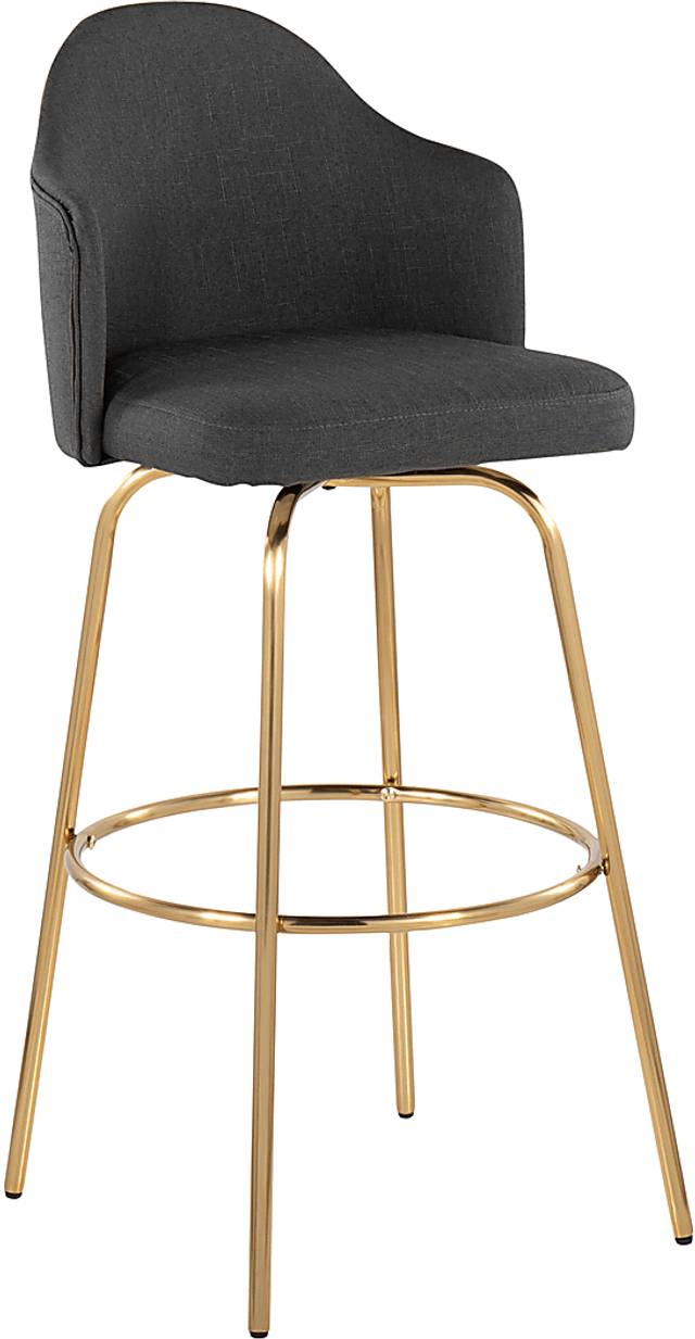 Enilla III Charcoal Barstool, Set of 2 - Thumbnail - Image 2