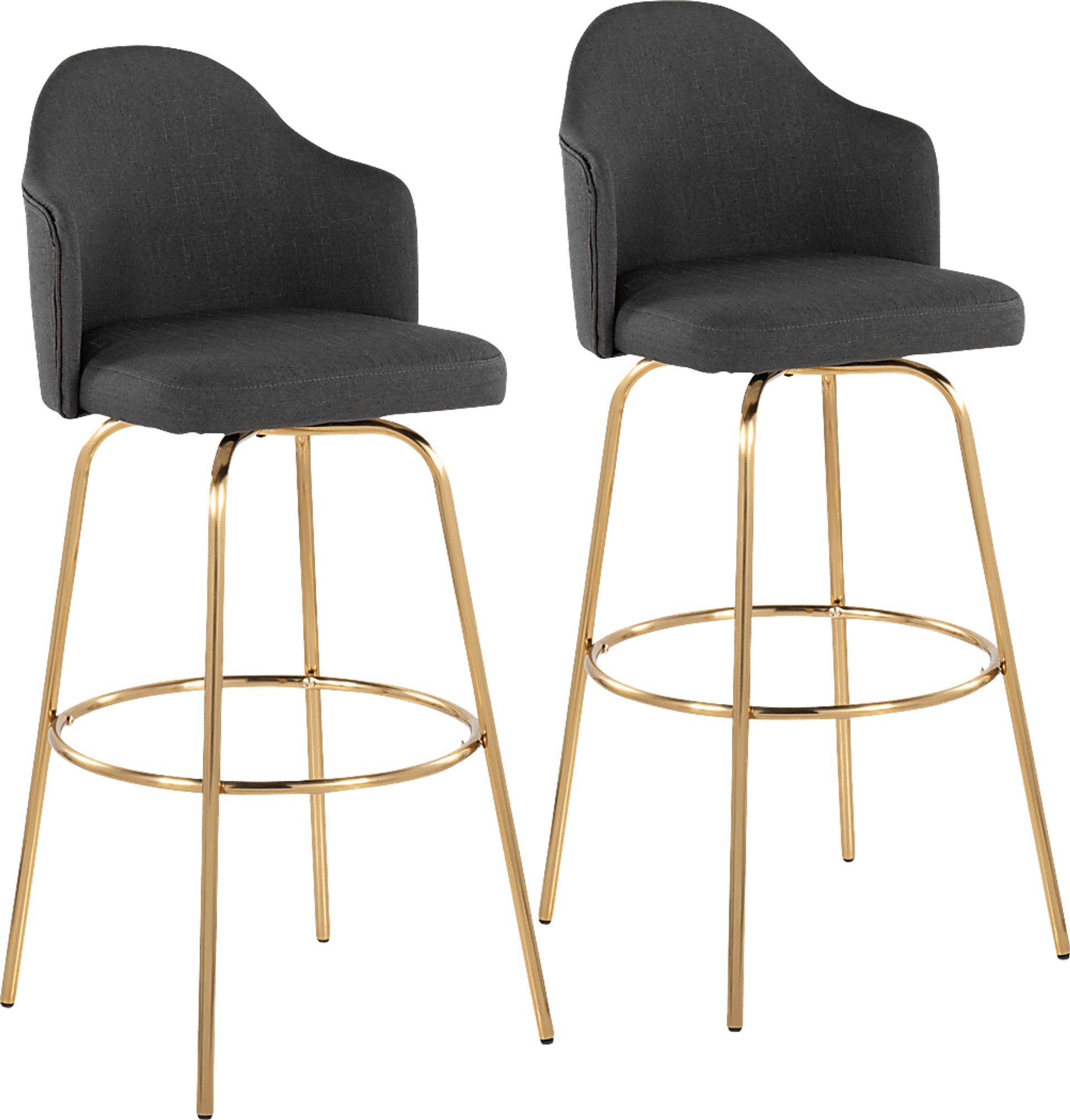 Enilla III Charcoal Barstool, Set of 2 - Image 1