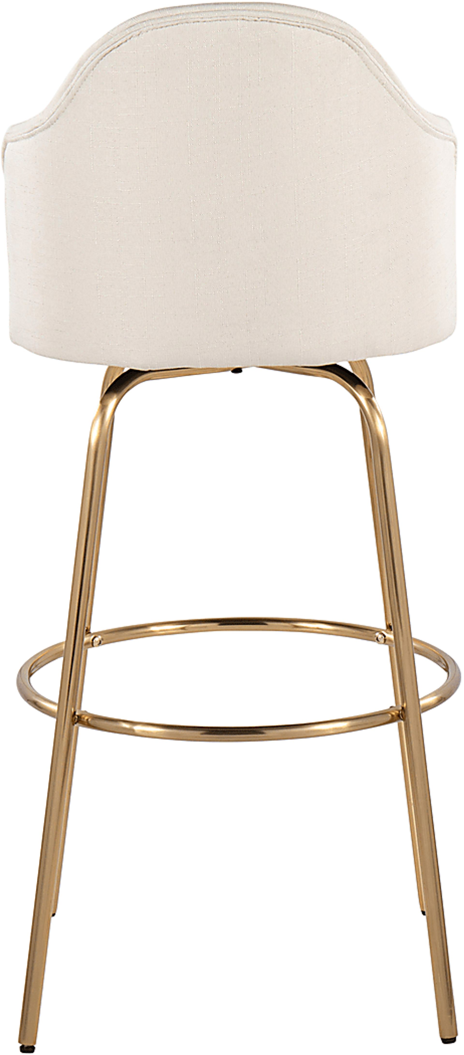 Enilla III Cream Barstool, Set of 2 - Image 5