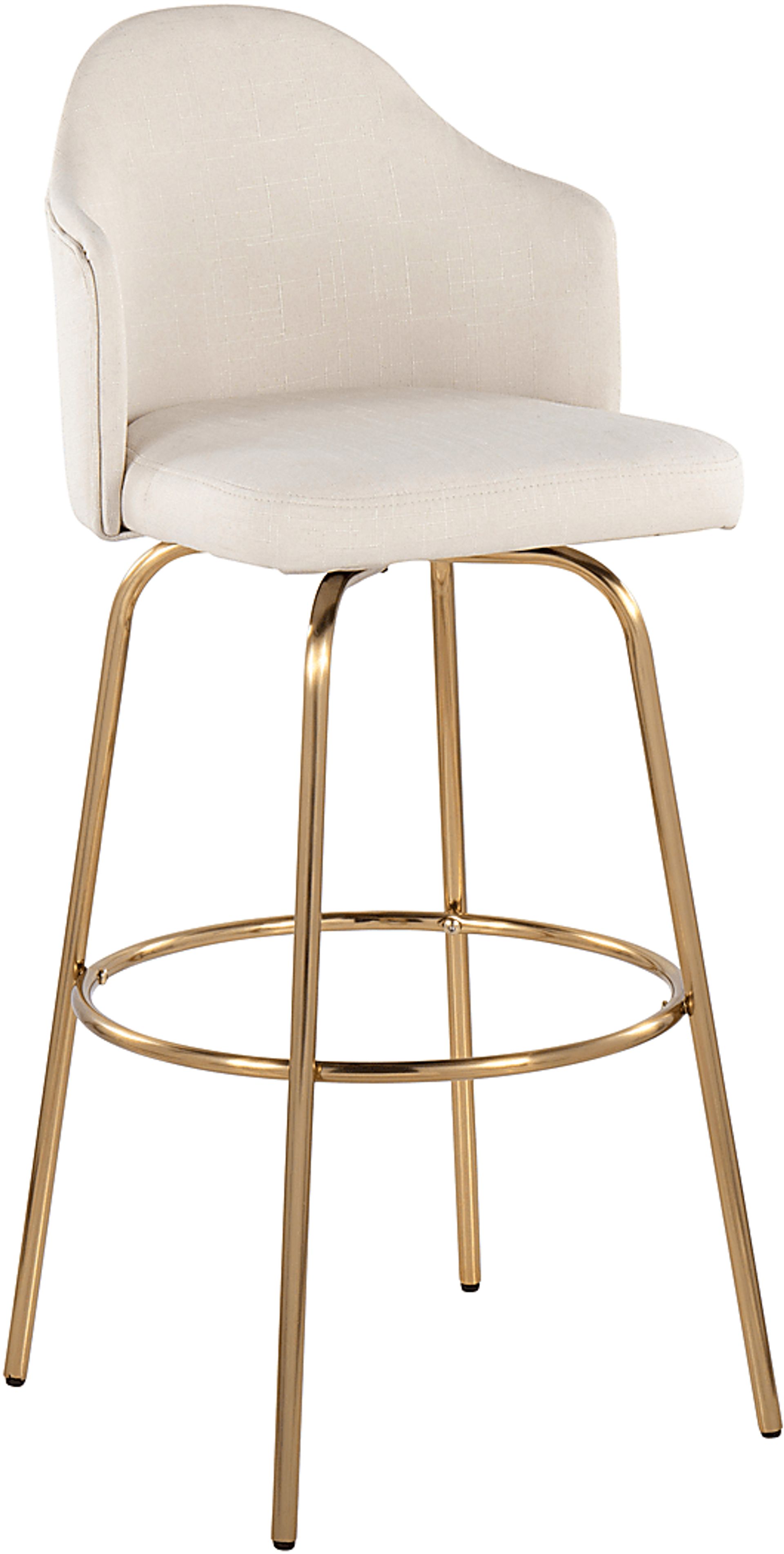 Enilla III Cream Barstool, Set of 2 - Image 8