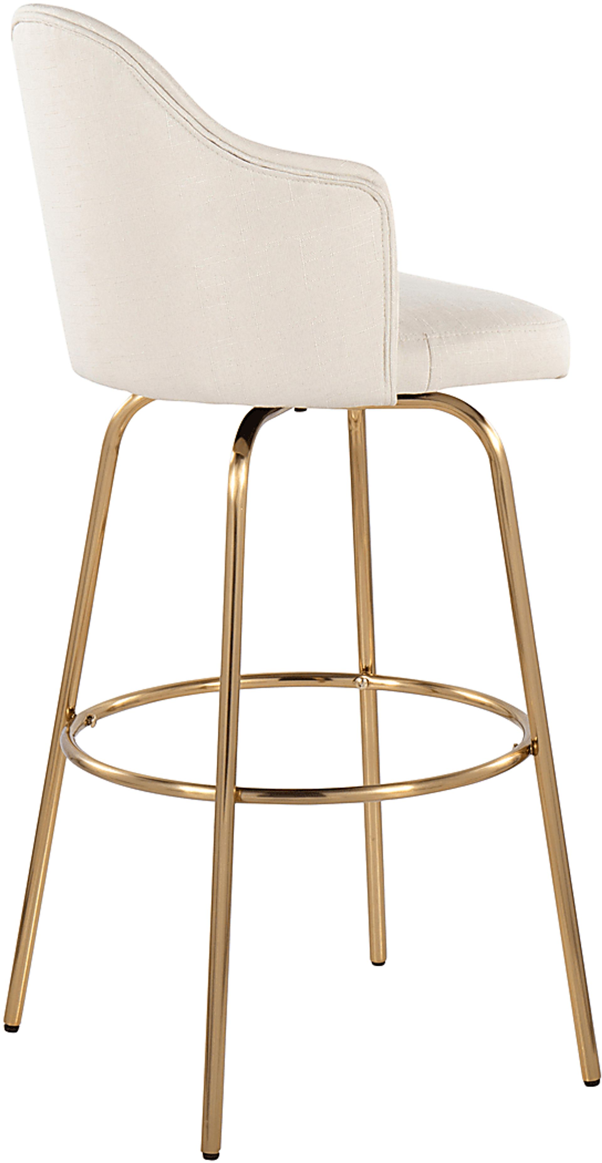 Enilla III Cream Barstool, Set of 2 - Image 9