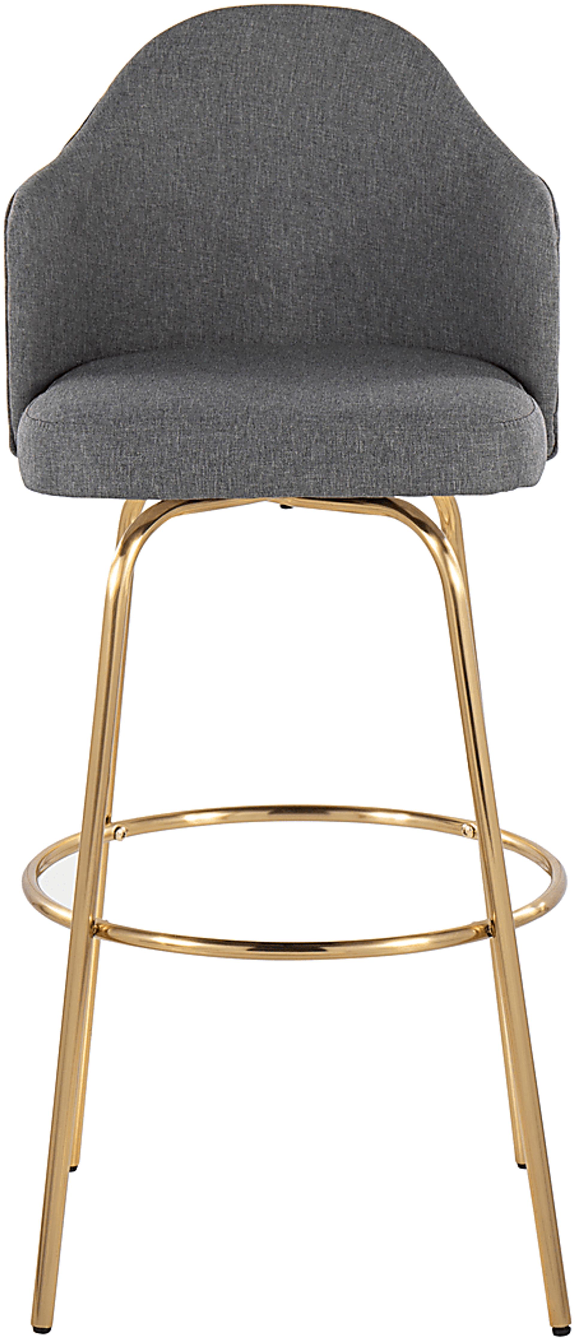 Enilla III Gray Barstool, Set of 2 - Image 6