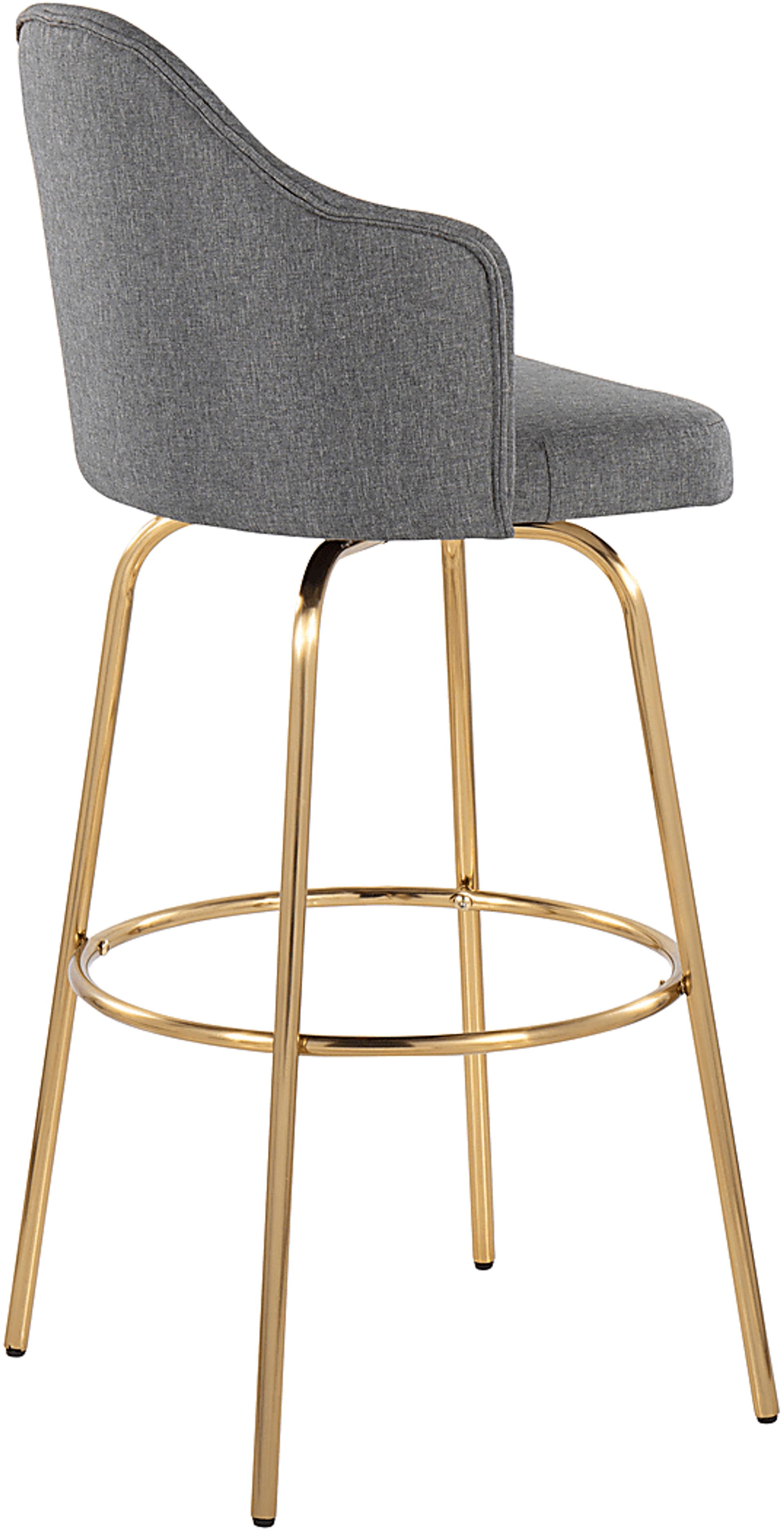 Enilla III Gray Barstool, Set of 2 - Image 7