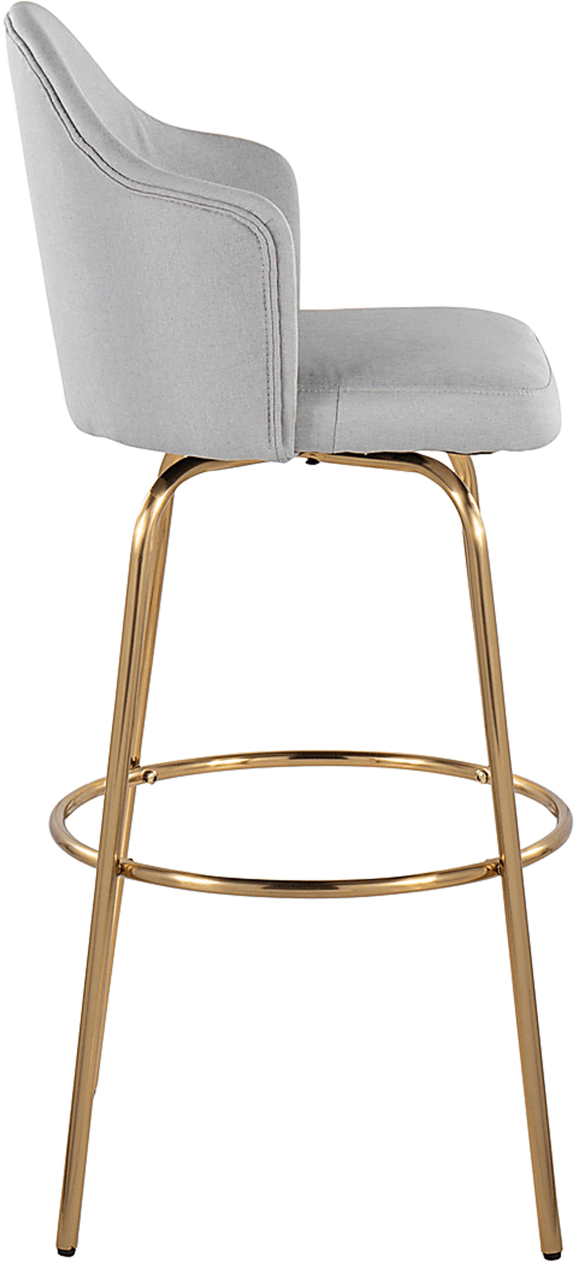Enilla III Light Gray Barstool, Set of 2 - Image 3