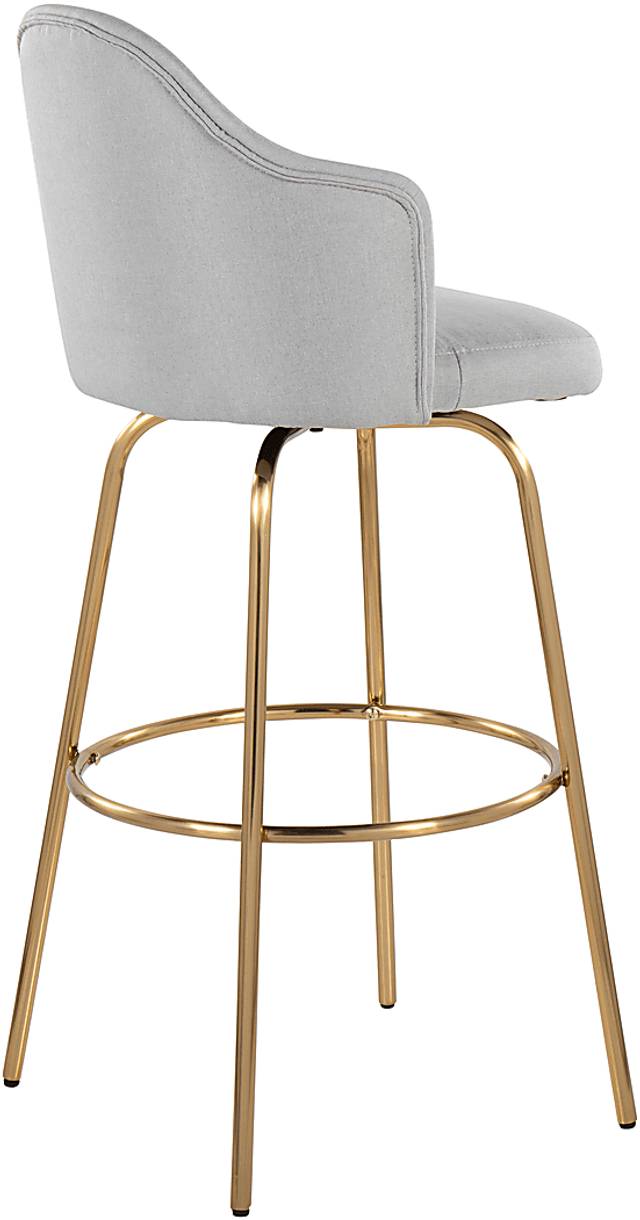 Enilla III Light Gray Barstool, Set of 2 - Thumbnail - Image 7